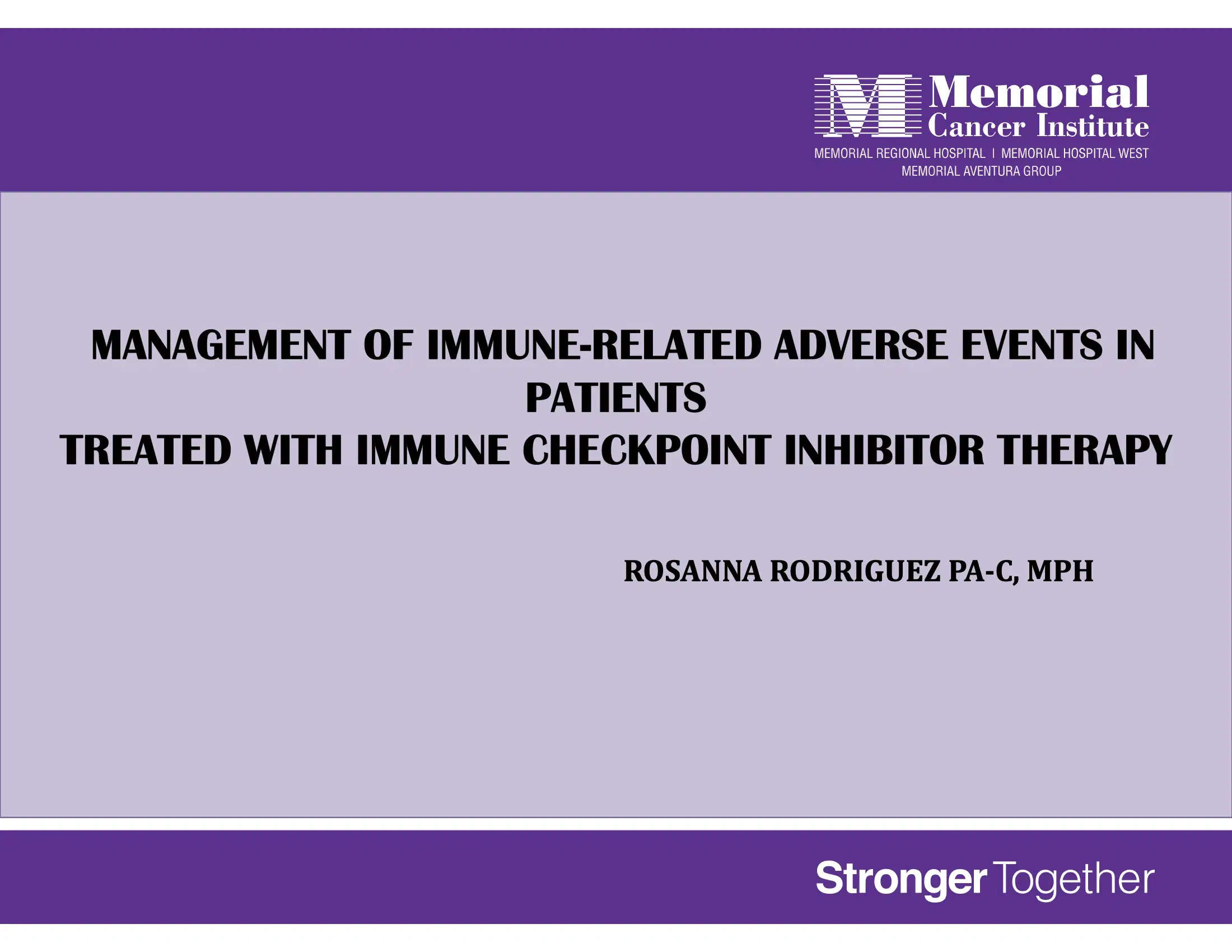 Management of Common Toxicities Encountered With Checkpoint Inhibitors