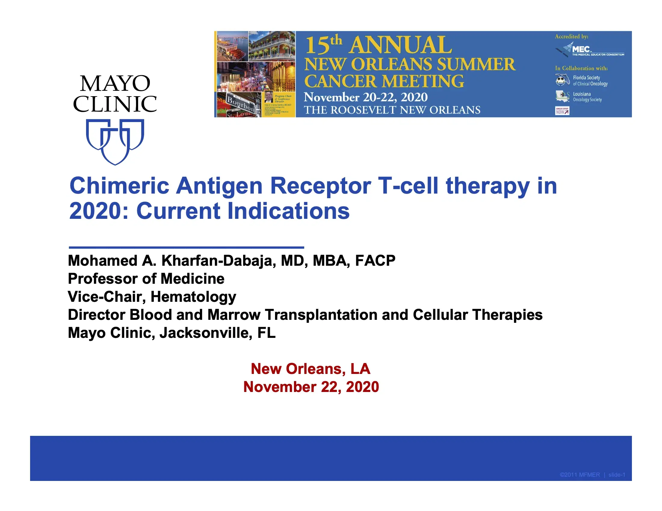 Chimeric Antigen Receptor T-cell therapy in 2020: Current Indications