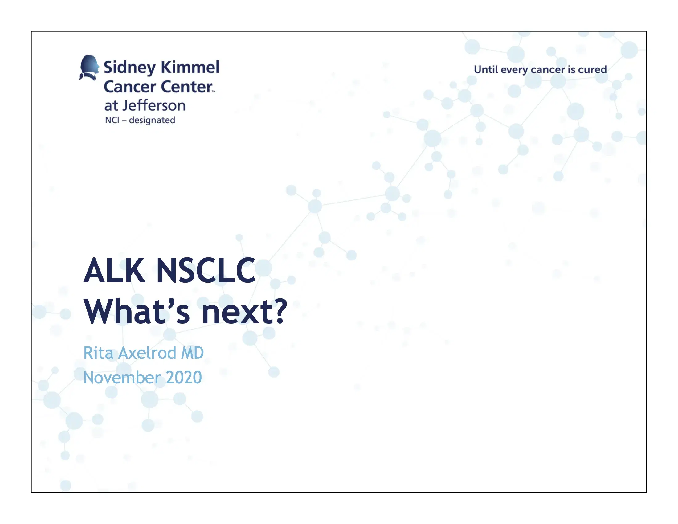 ALK Mutant NSCLC: What’s New and Do We Have a Sequencing?