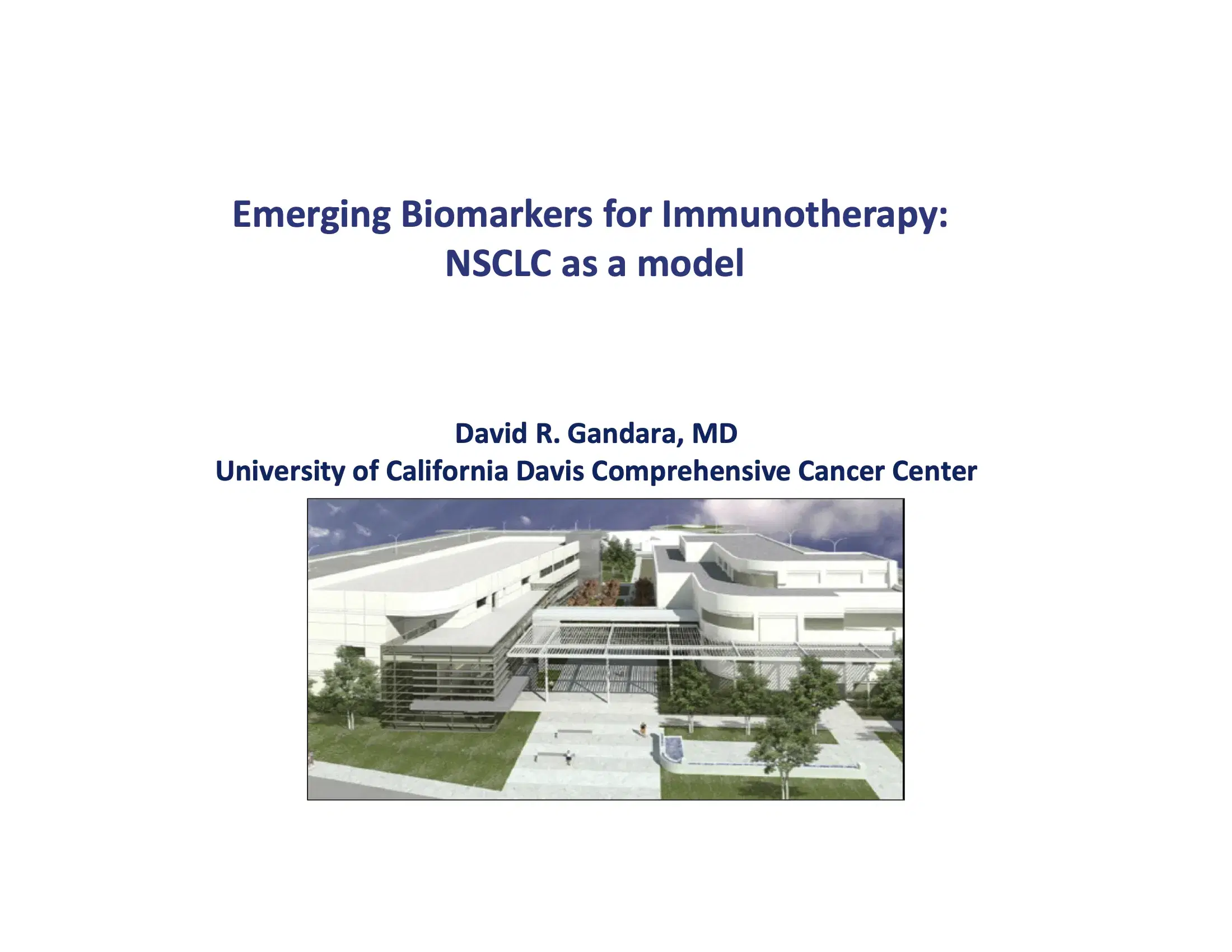 Emerging Biomarkers for Immunotherapy in NSCLC