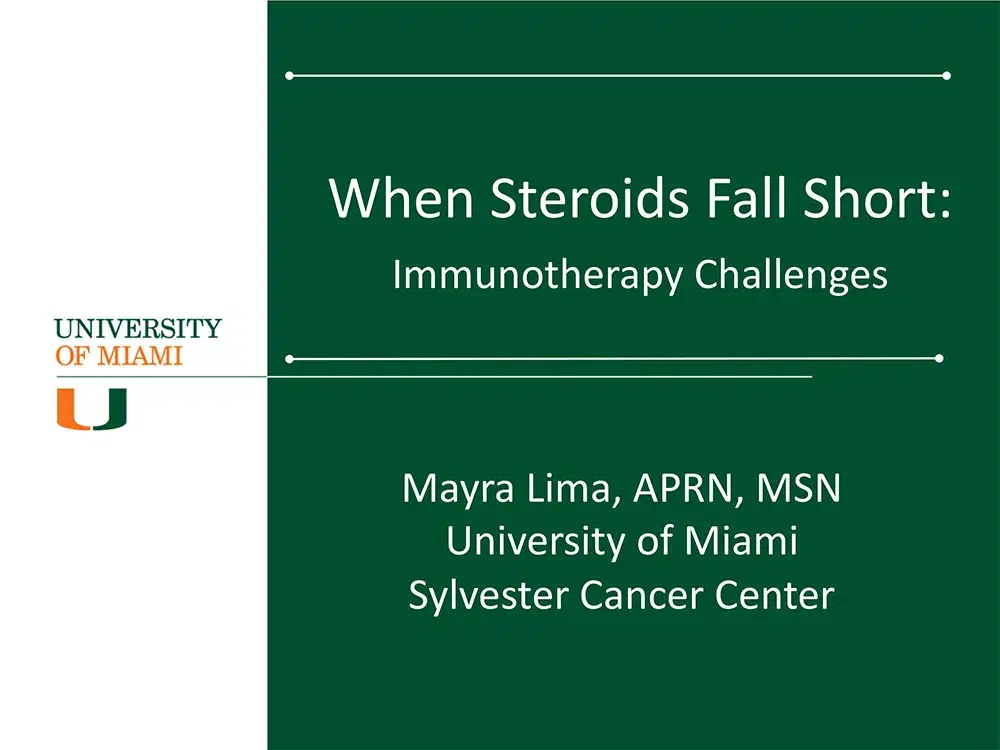 2024 MCM | What To Do When Patients Getting Immunotherapy Do Not Respond to Steroids (Hepatitis, Colitis, Pneumonitis, and Others)