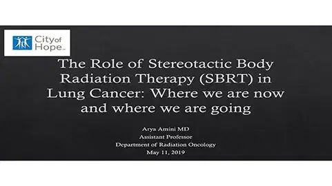 The Role of Stereotactic Body Radiation Therapy (SBRT) in Lung Cancer