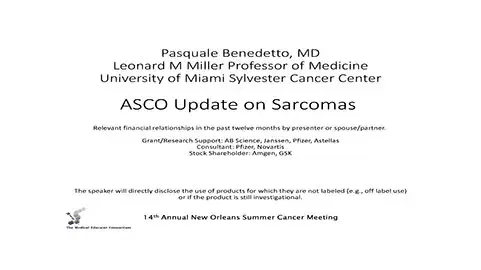 Soft Tissues Sarcoma - Updates from ASCO 2019