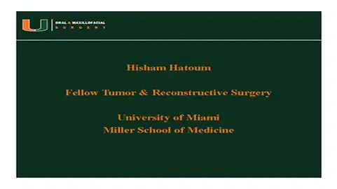 Fellow Tumor & Reconstructive Surgery