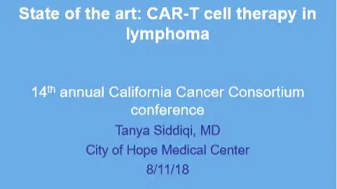 State of the art CAR-T cell therapy in lymphoma