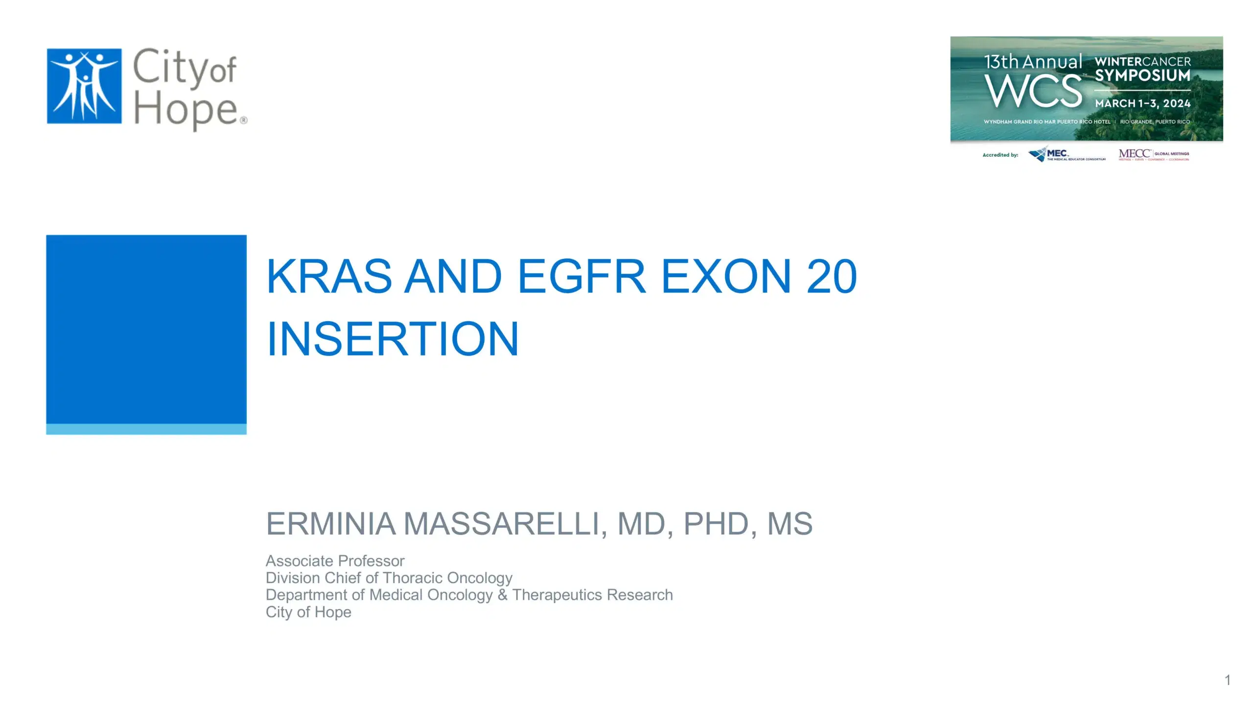 2024 WCS | KRAS and EGFR Exon 20 Insertion