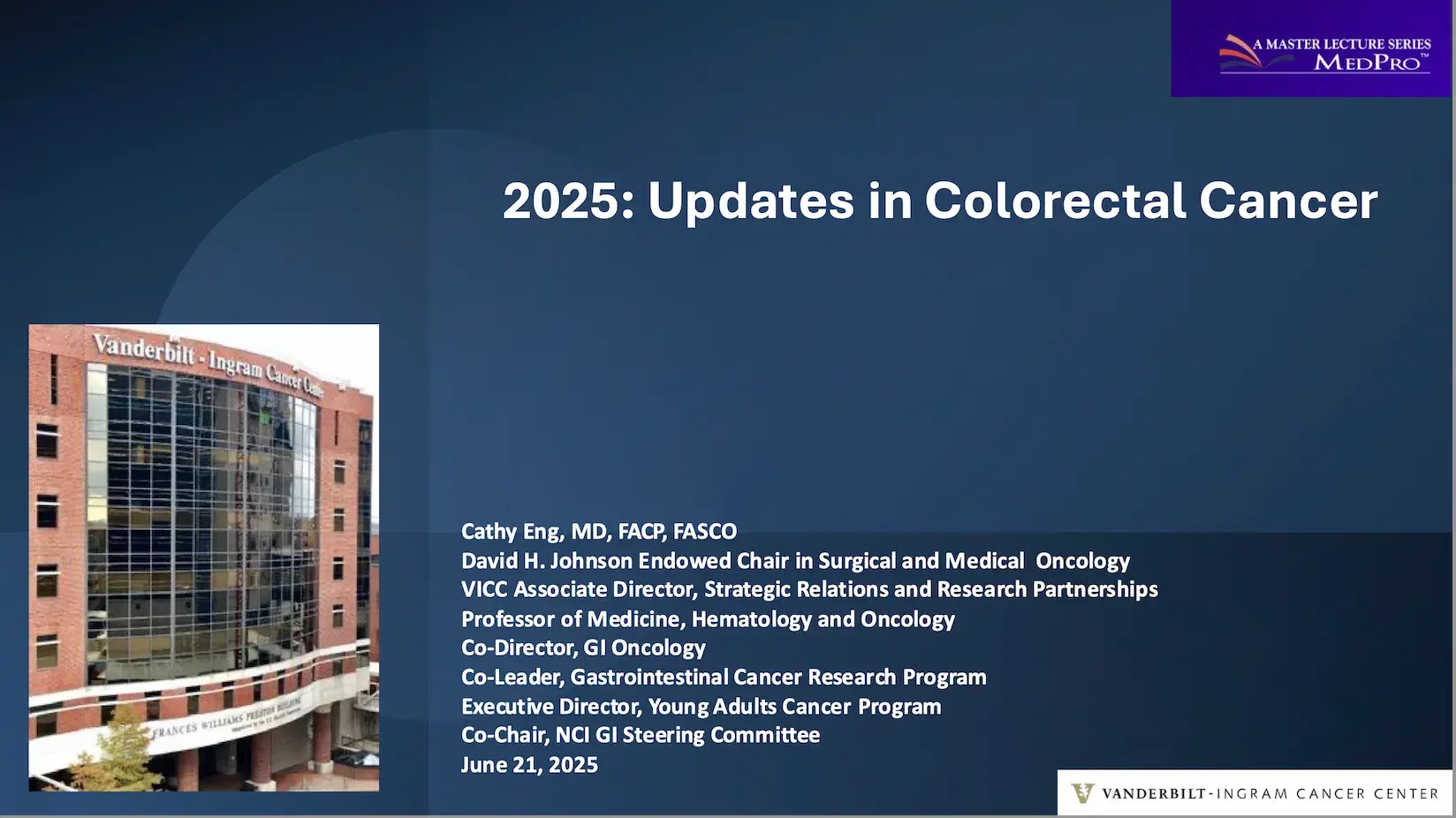 2025 MLS Nashville | Colorectal Cancer Updates in 2025