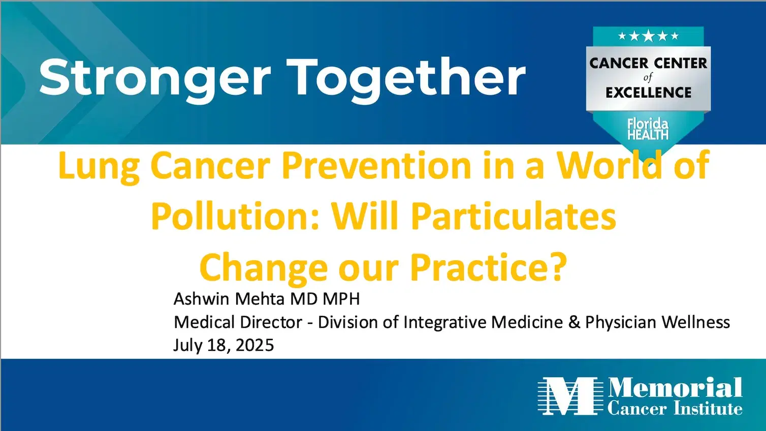 2025 NOSCM | Lung Cancer Prevention in a World of Pollution: Will Particulates Change our Practice?