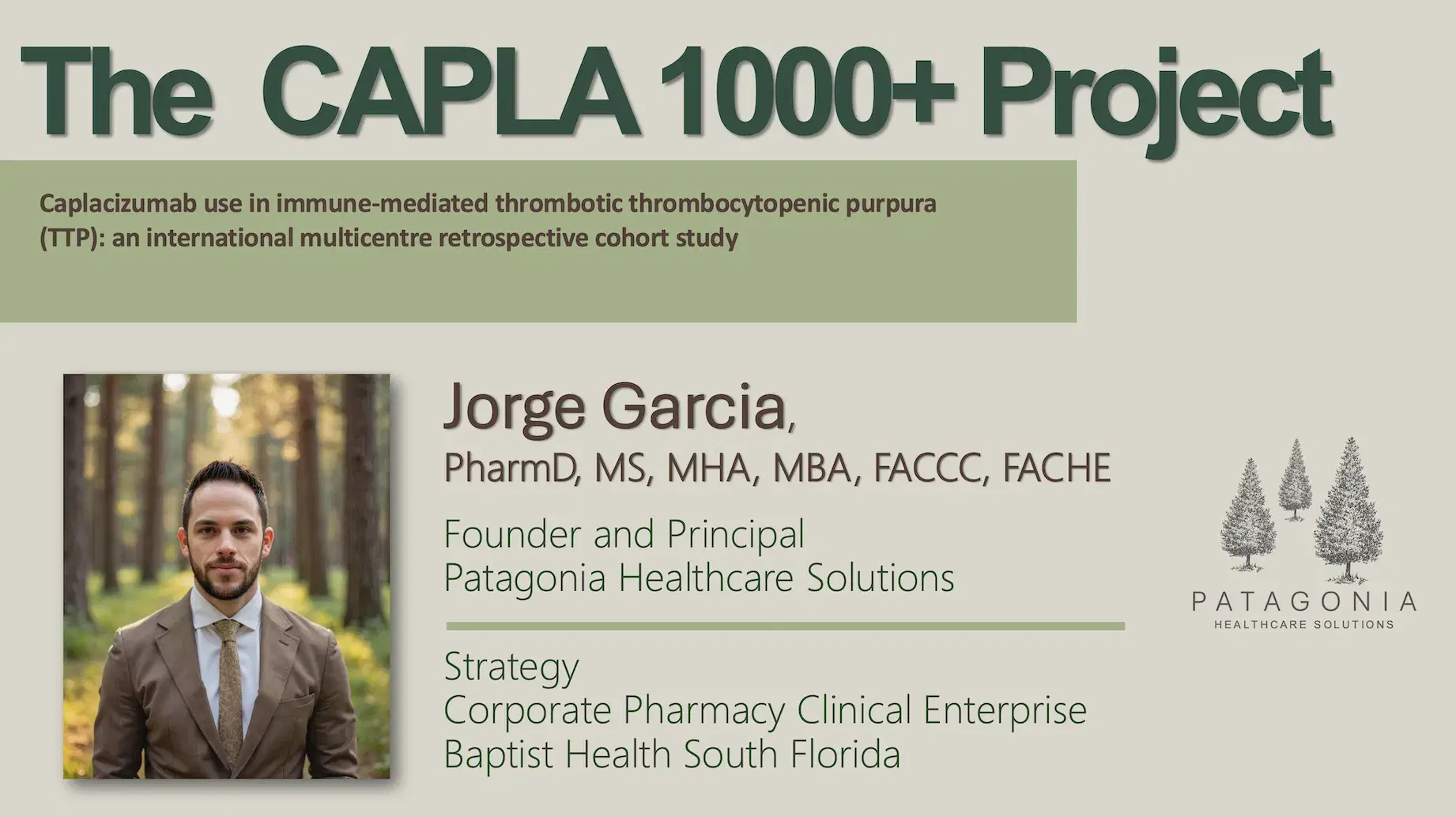 2025 SPS Seattle | Caplacizumab in the Immune-Mediated Thrombotic Thrombocytopenic Purpura (TTP) Setting