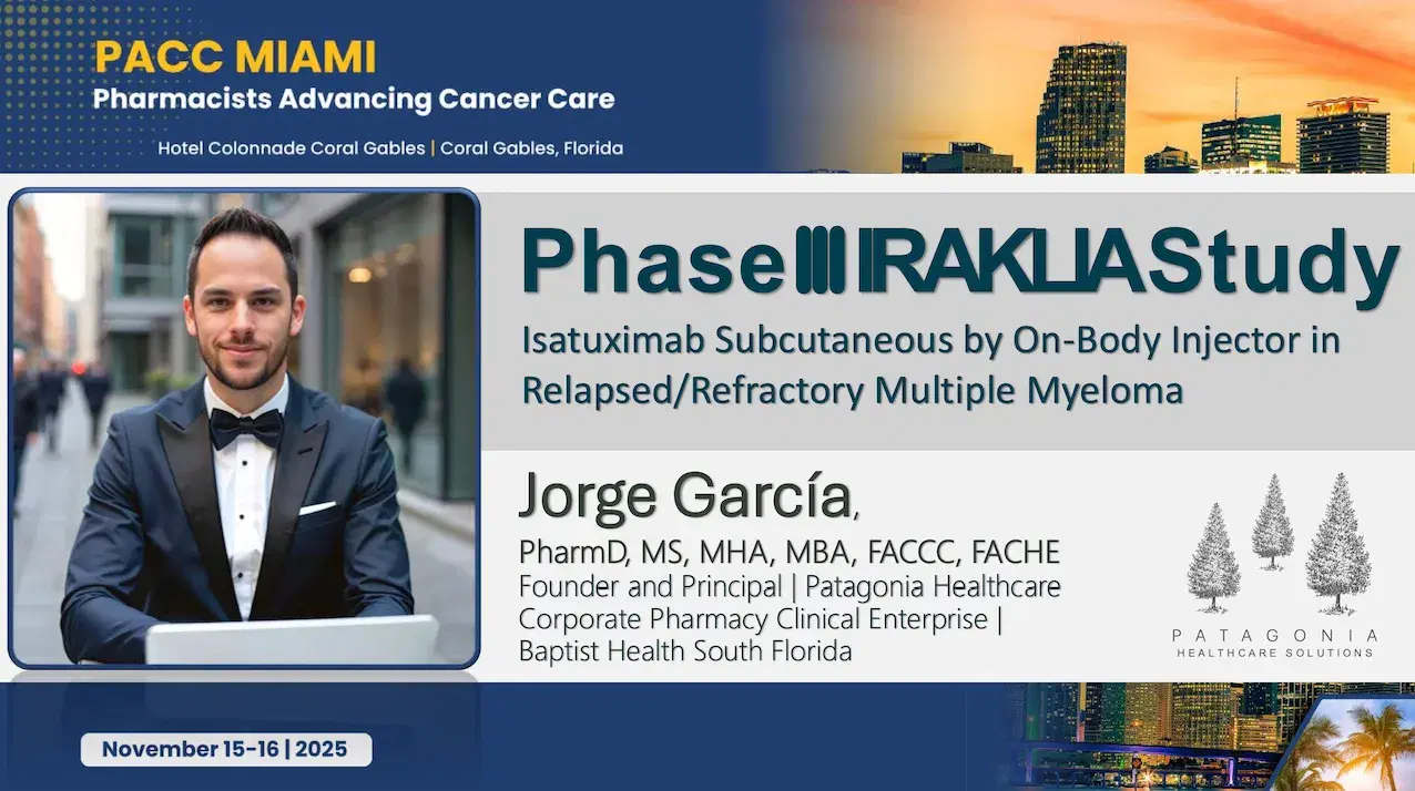 2025 PACC Miami | Isatuximab Subcutaneous by On-Body Injector vs. Isatuximab Intravenous Plus Pomalidomide and Dexamethasone in Relapsed Refractory Multiple Myeloma