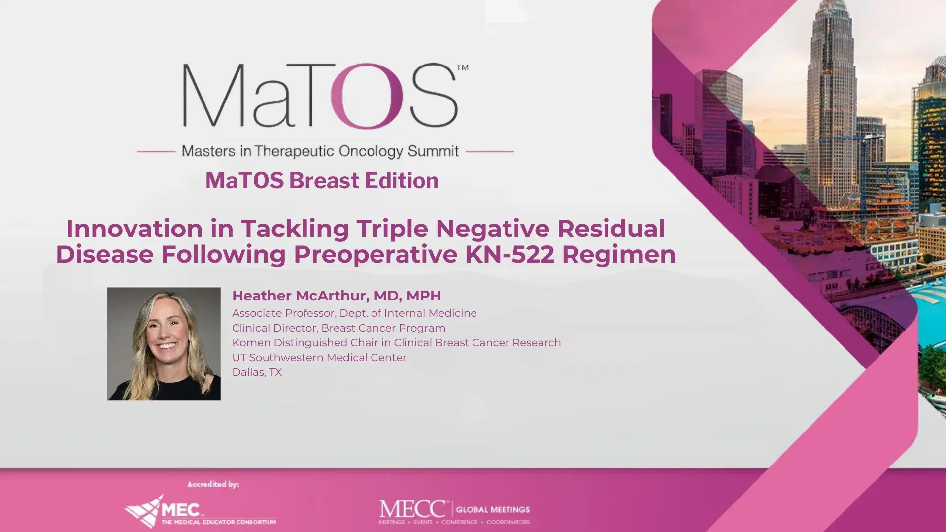 2025 MaTOS Breast | Innovation in Tackling Triple Negative Residual Disease Following Preoperative KN-522 Regimen