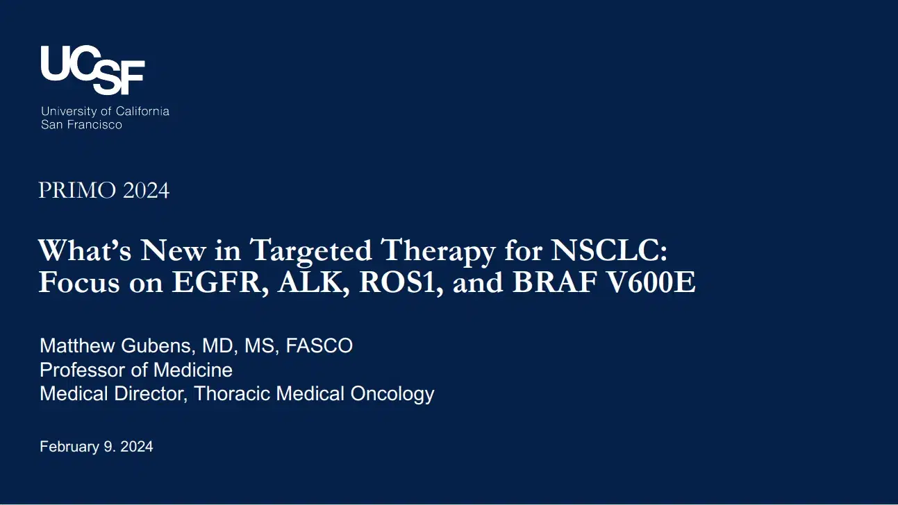 2024 PRIMO | What’s New in EGFR, ALK, RET and c-MET