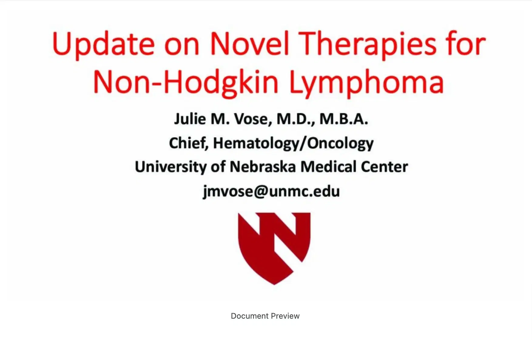 2024 PRIMO | Update on Novel Therapies for NHL
