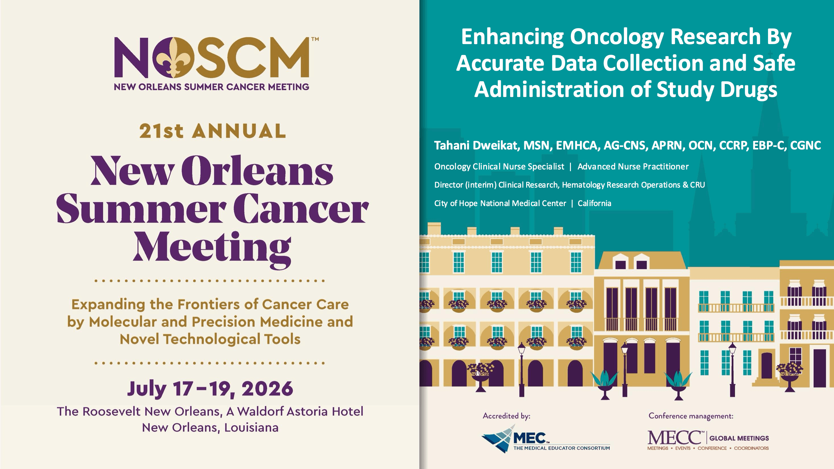 2026 NOSCM | Enhancing Oncology Research By Accurate Data Collection and Safe Administration of Study Drug