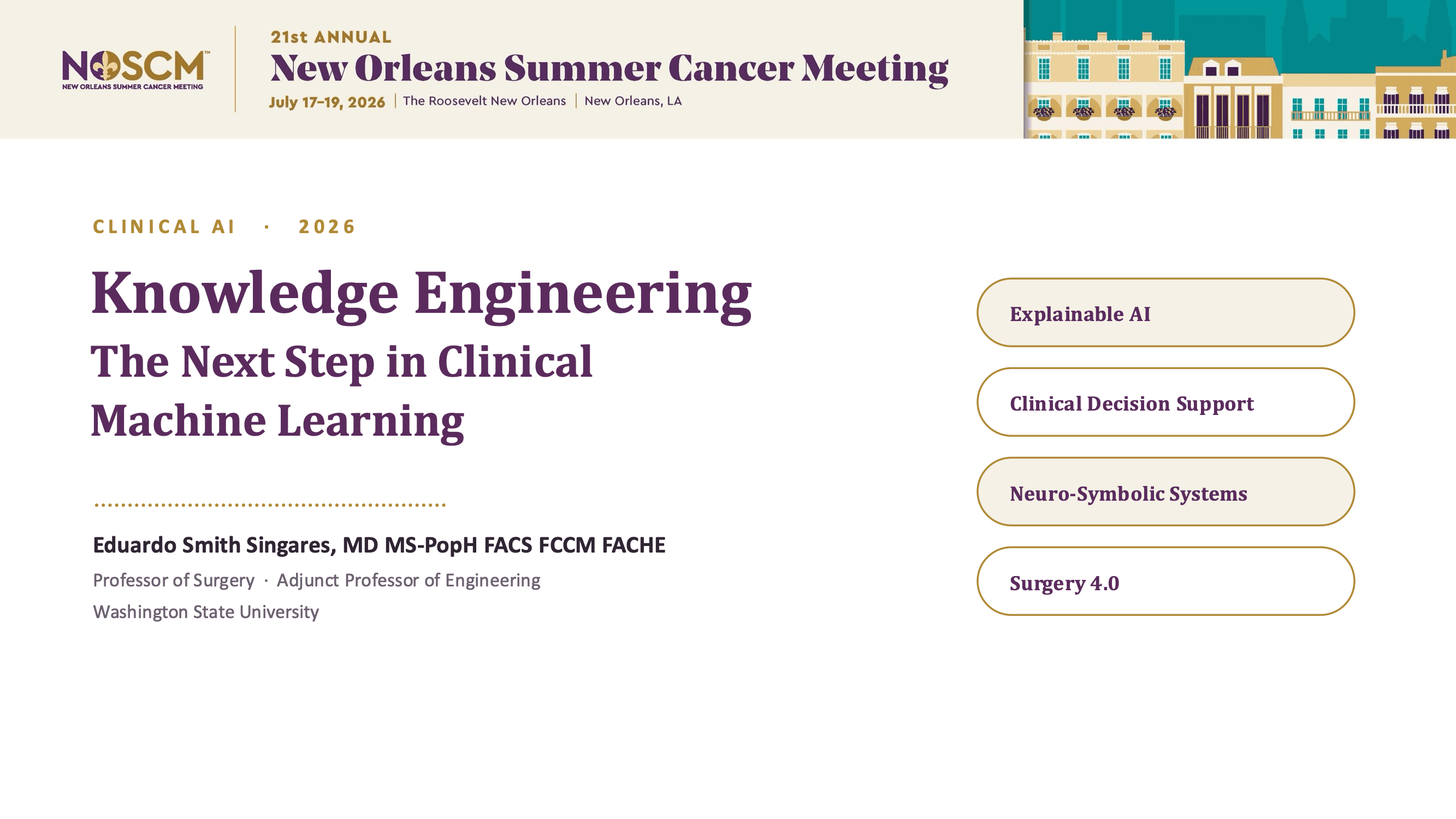2026 NOSCM | Knowledge Engineering: The next step in Clinical Machine Learning Implementation