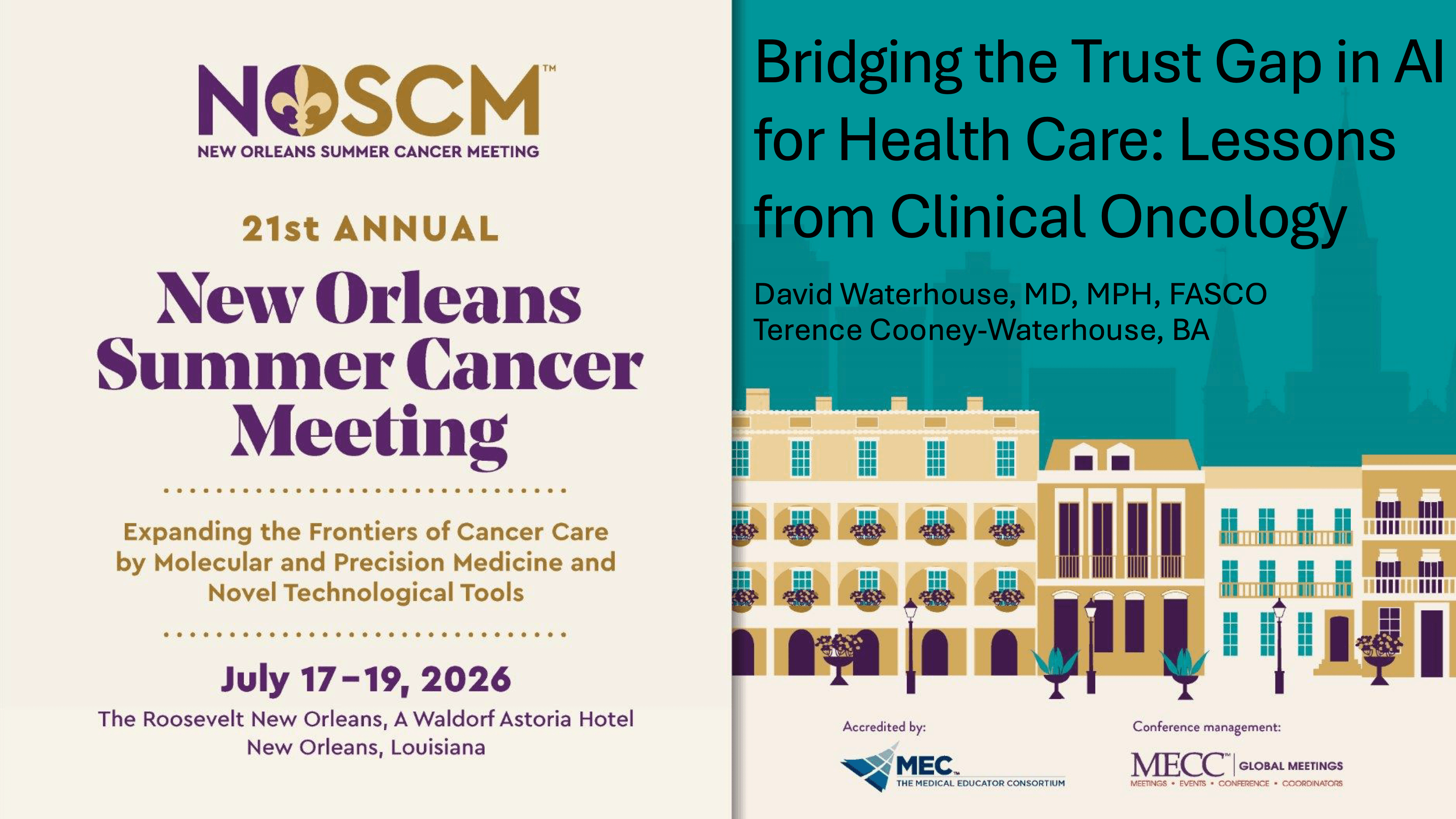 2026 NOSCM | Bridging the Trust Gap in AI for Health Care: Lessons from Clinical Oncology