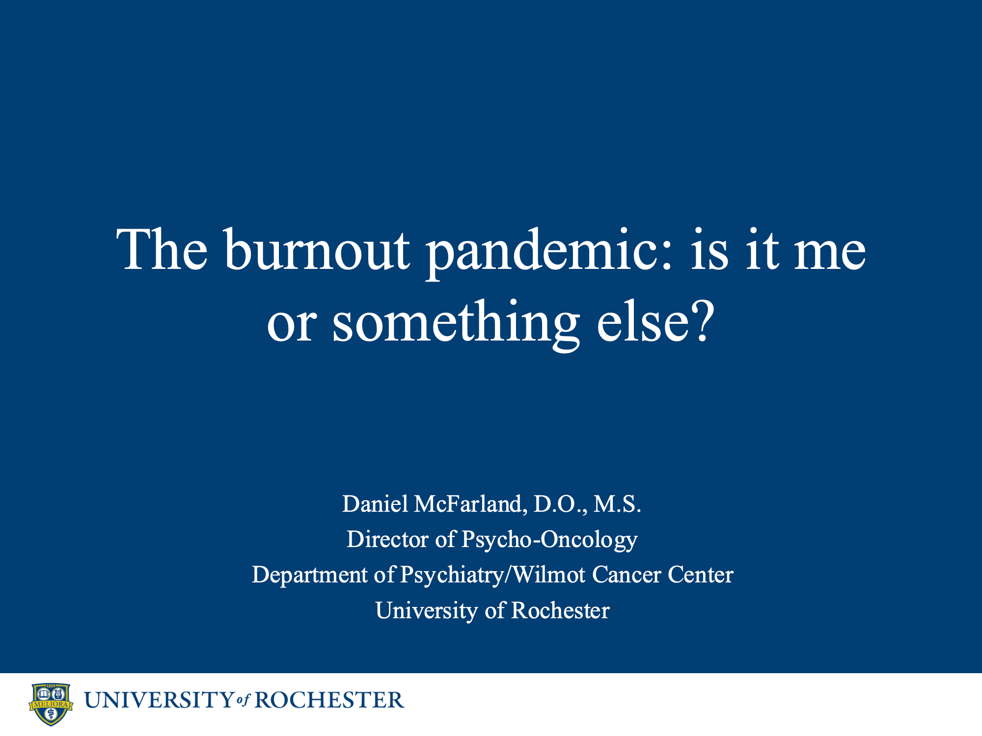 2026 NOSCM | Burnout: A Pandemia in Healthcare? Etiology, Diagnosis and Solutions