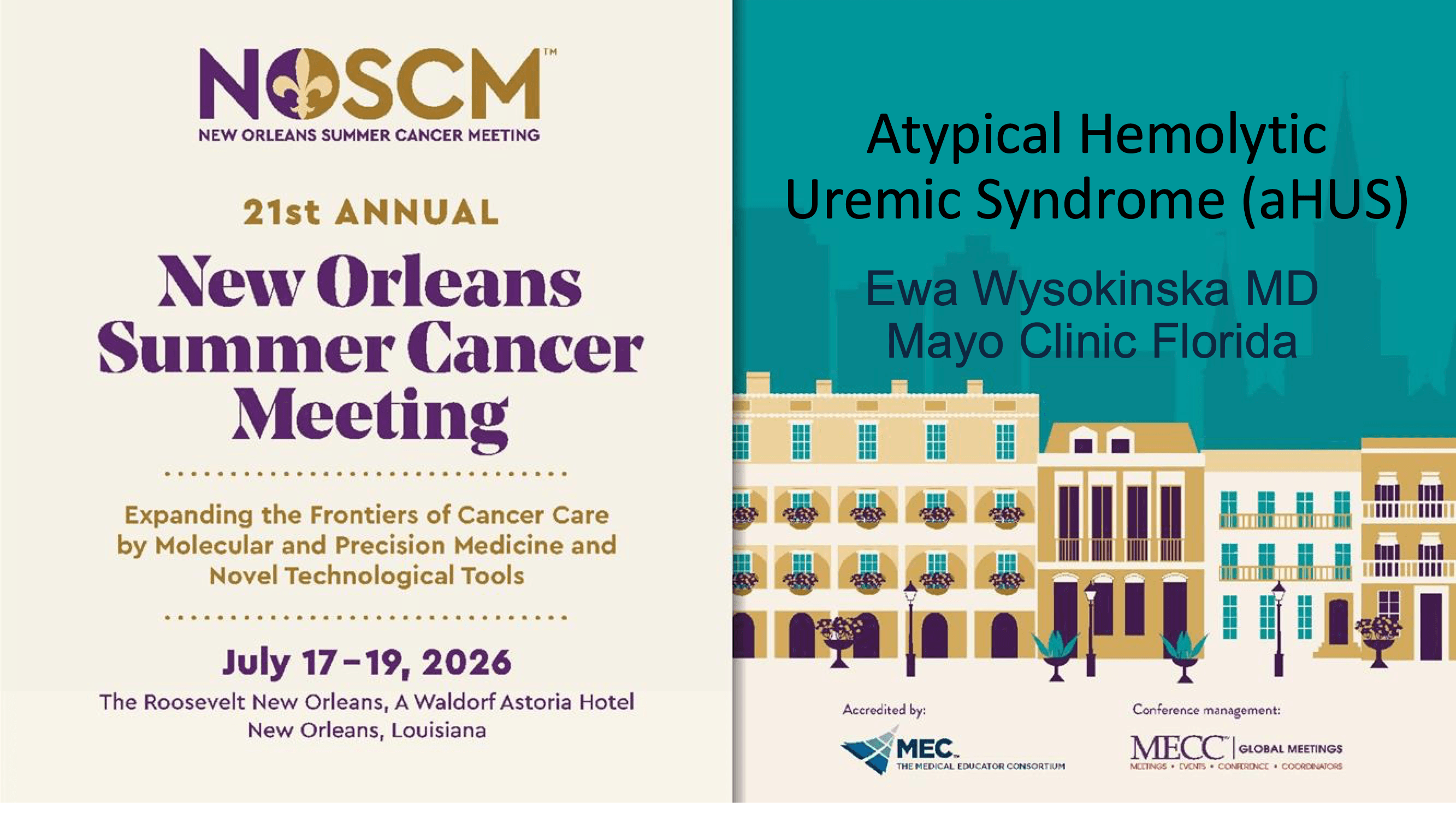 2026 NOSCM | Atypical Hemolytic Uremic Syndrome (aHUS)