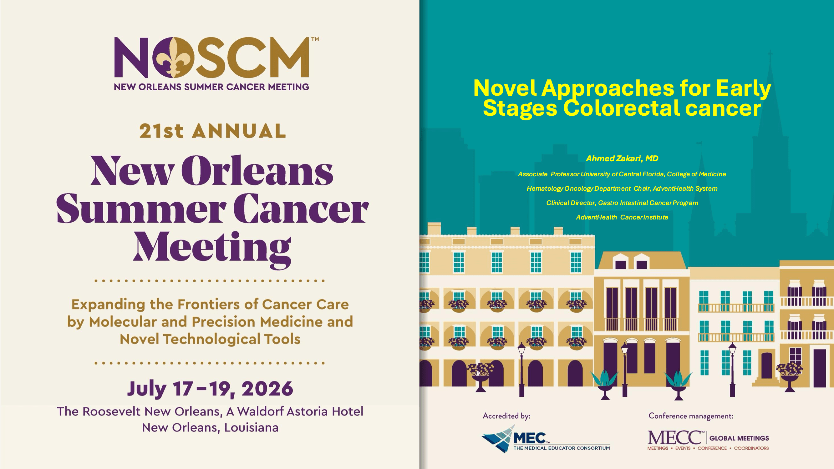 2026 NOSCM | Novel Approaches for Early Stages Colorectal Cancer