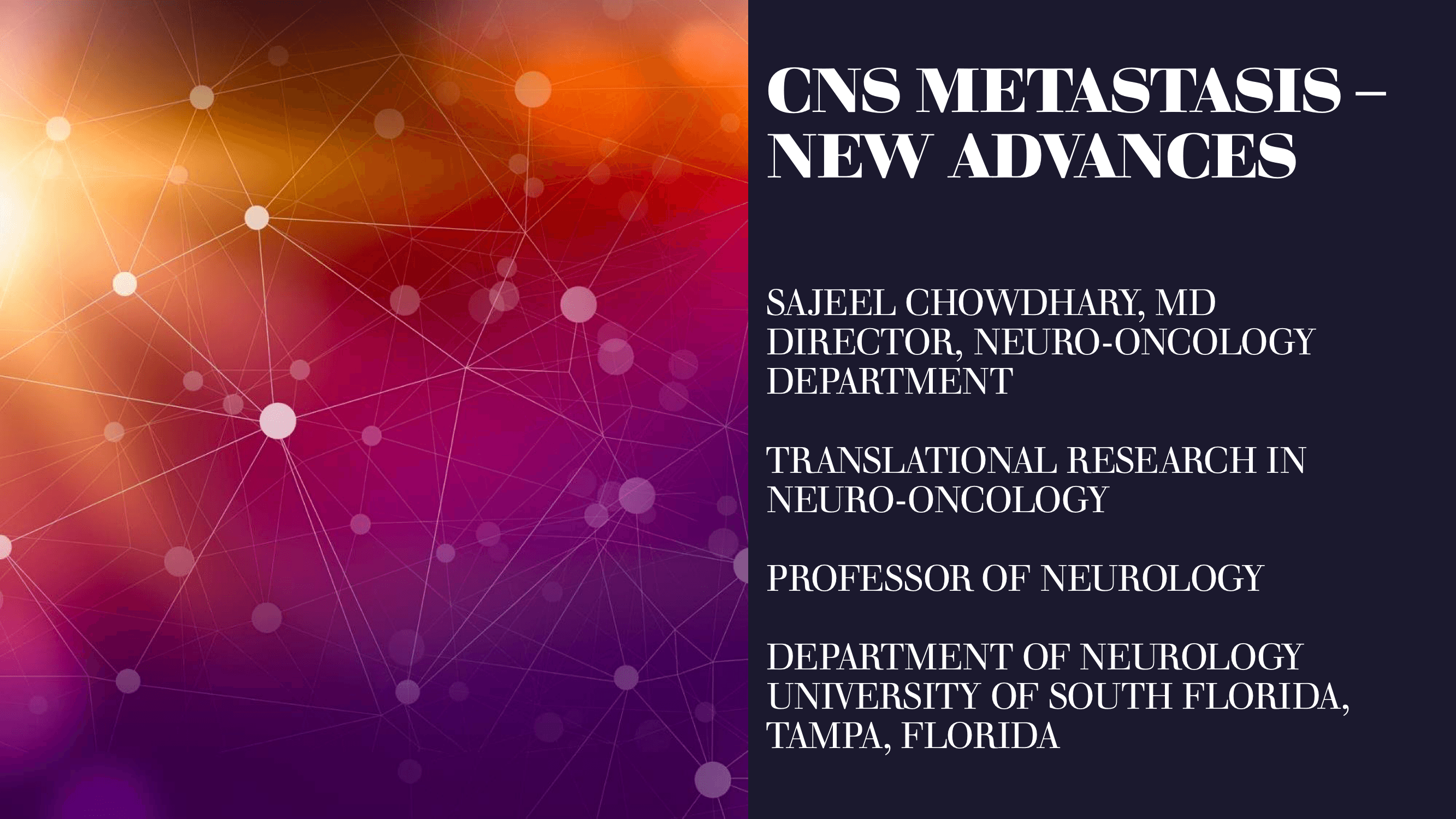 2026 NOSCM | Brain Metastasis: Advanced Management Paradigms