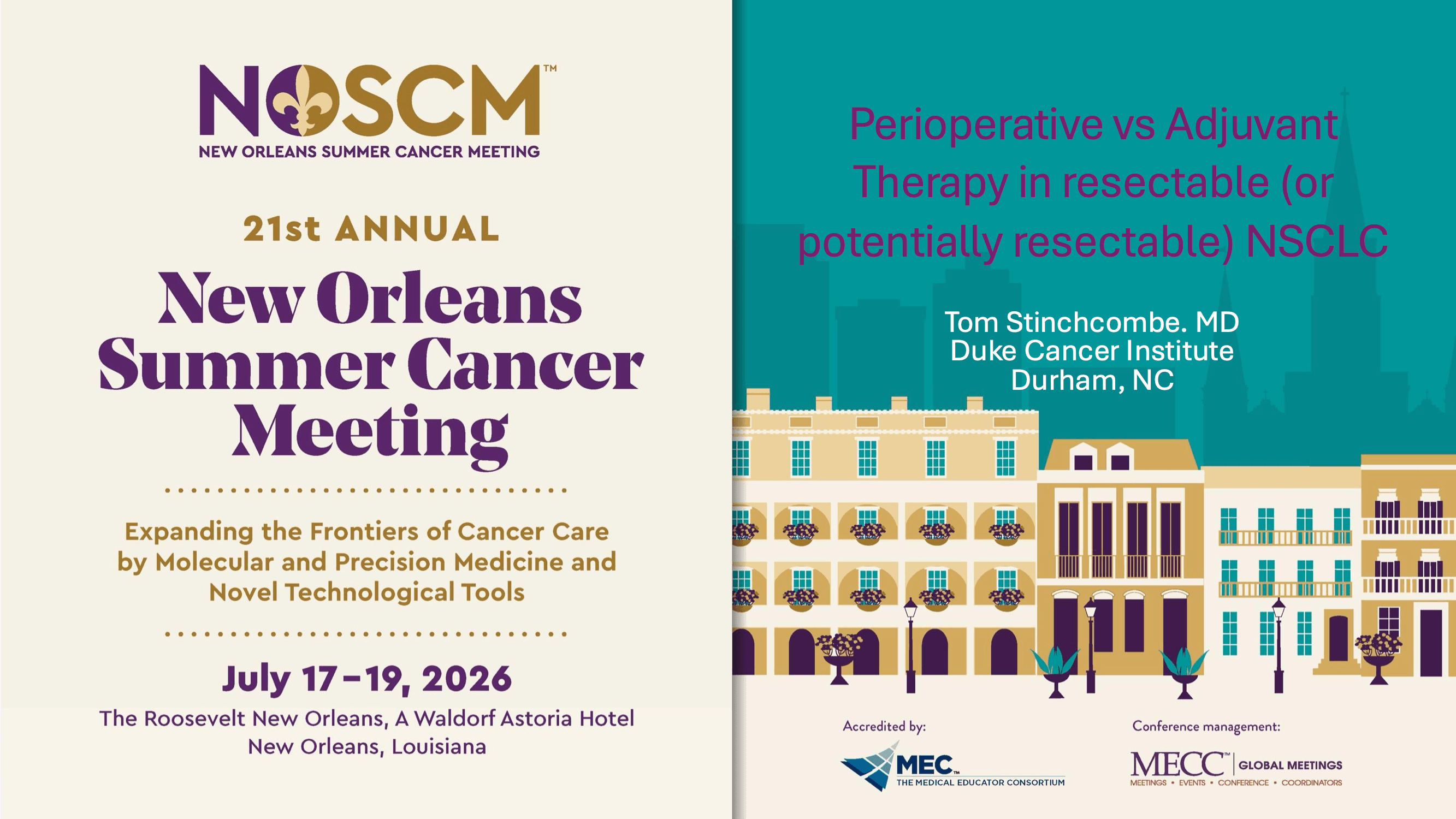 2026 NOSCM | Perioperative vs Adjuvant Therapy in NSCLC