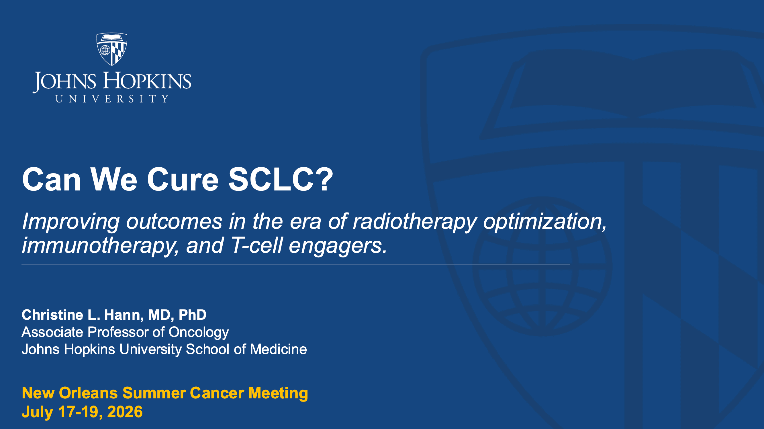 2026 NOSCM | Can We Cure Small Cell Lung Cancer?