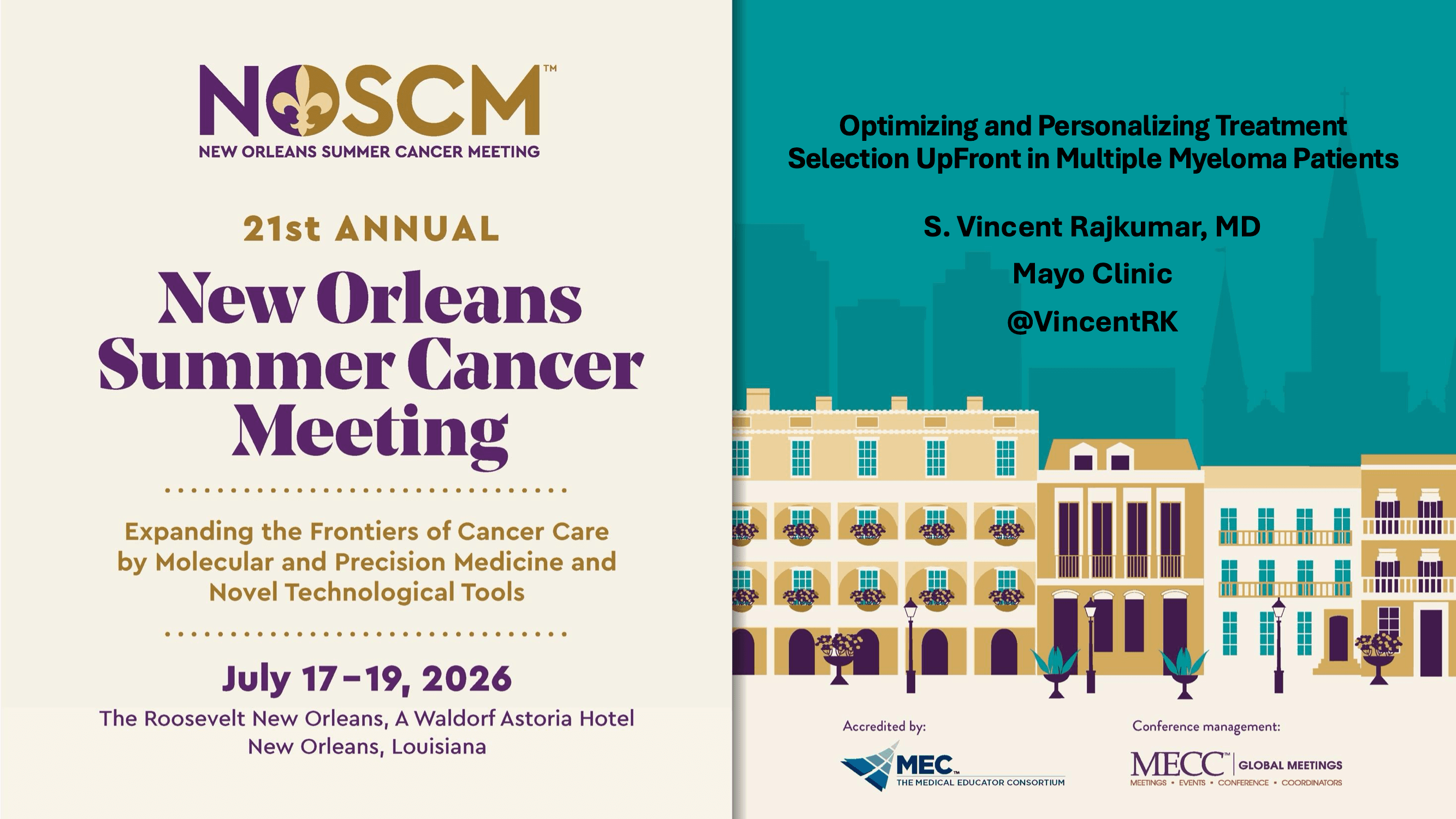 2026 NOSCM | Optimizing and Personalizing Treatment Selection UpFront in Multiple Myeloma Patients