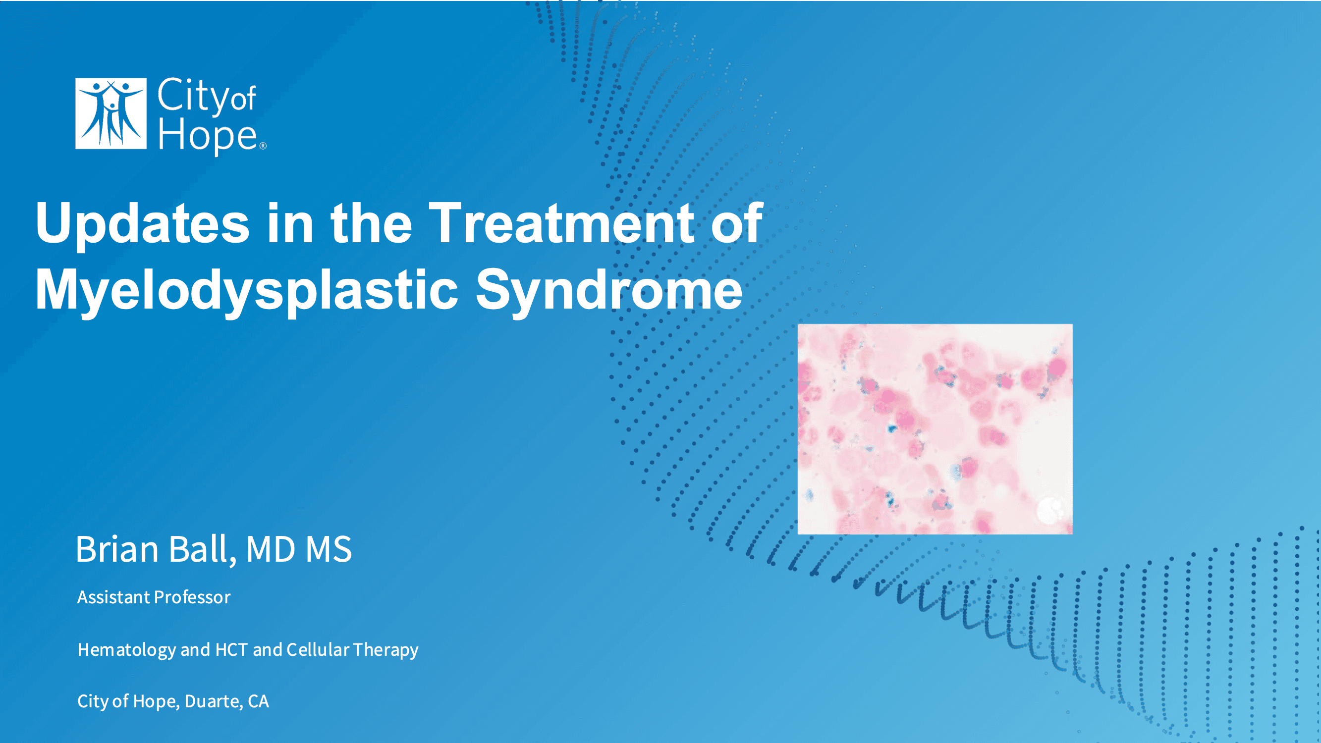 2026 CCC | Updates in the Treatment of Myelodysplastic Syndrome
