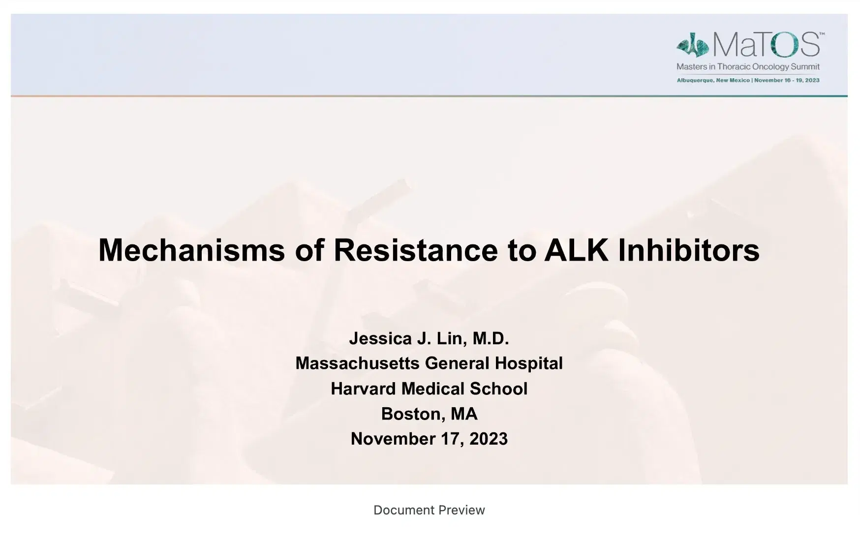 Mechanisms of Resistance to ALK Inhibitors