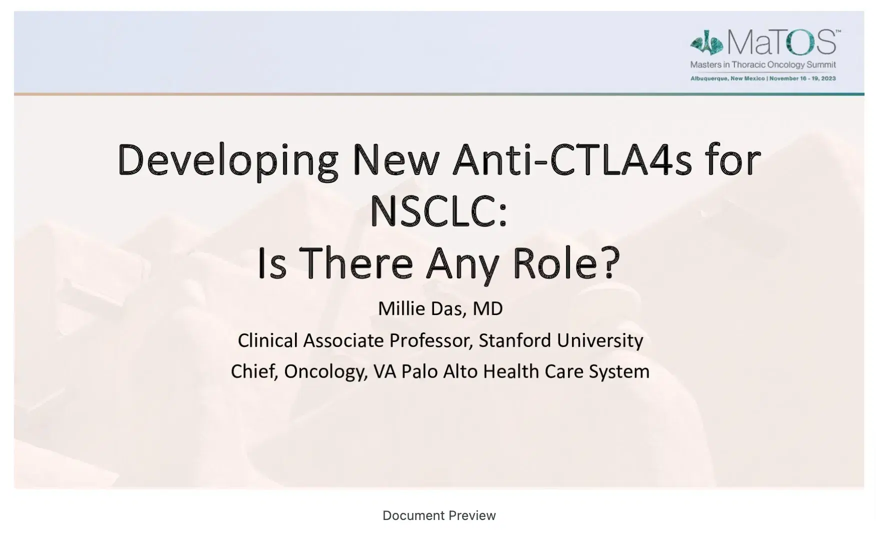 Developing New Anti-CTL4s for NSCLC: Is There Any Role?