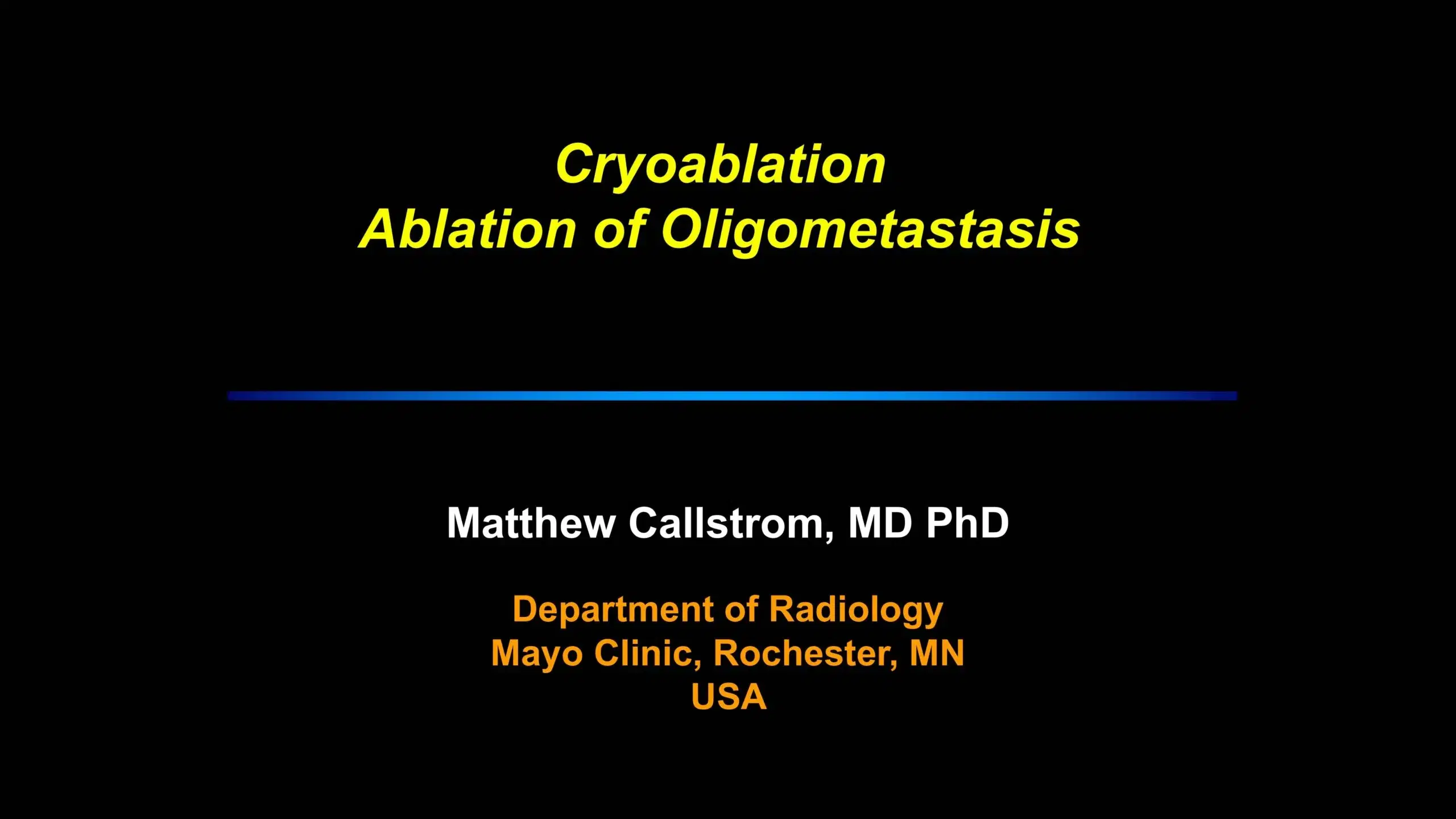 2024 SPECTRUM | Ablation in Oligometastasis