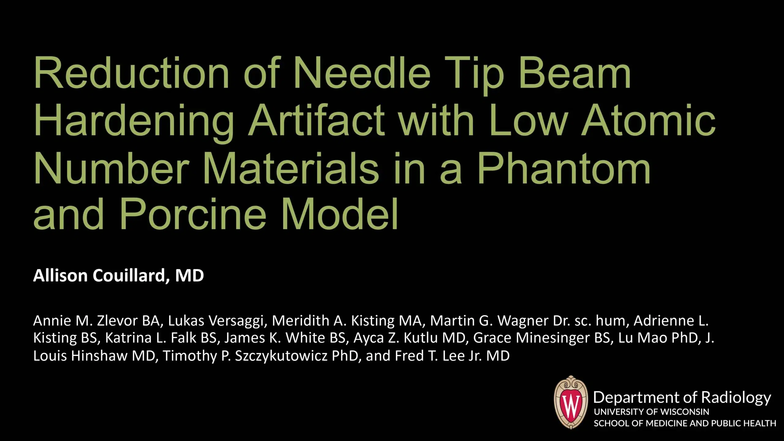 2024 SPECTRUM | Tip Artifact During CT-Guided Interventions: Artifact Reduction Using a Gantry Tilt Method, Phantom and Animal Model Results
