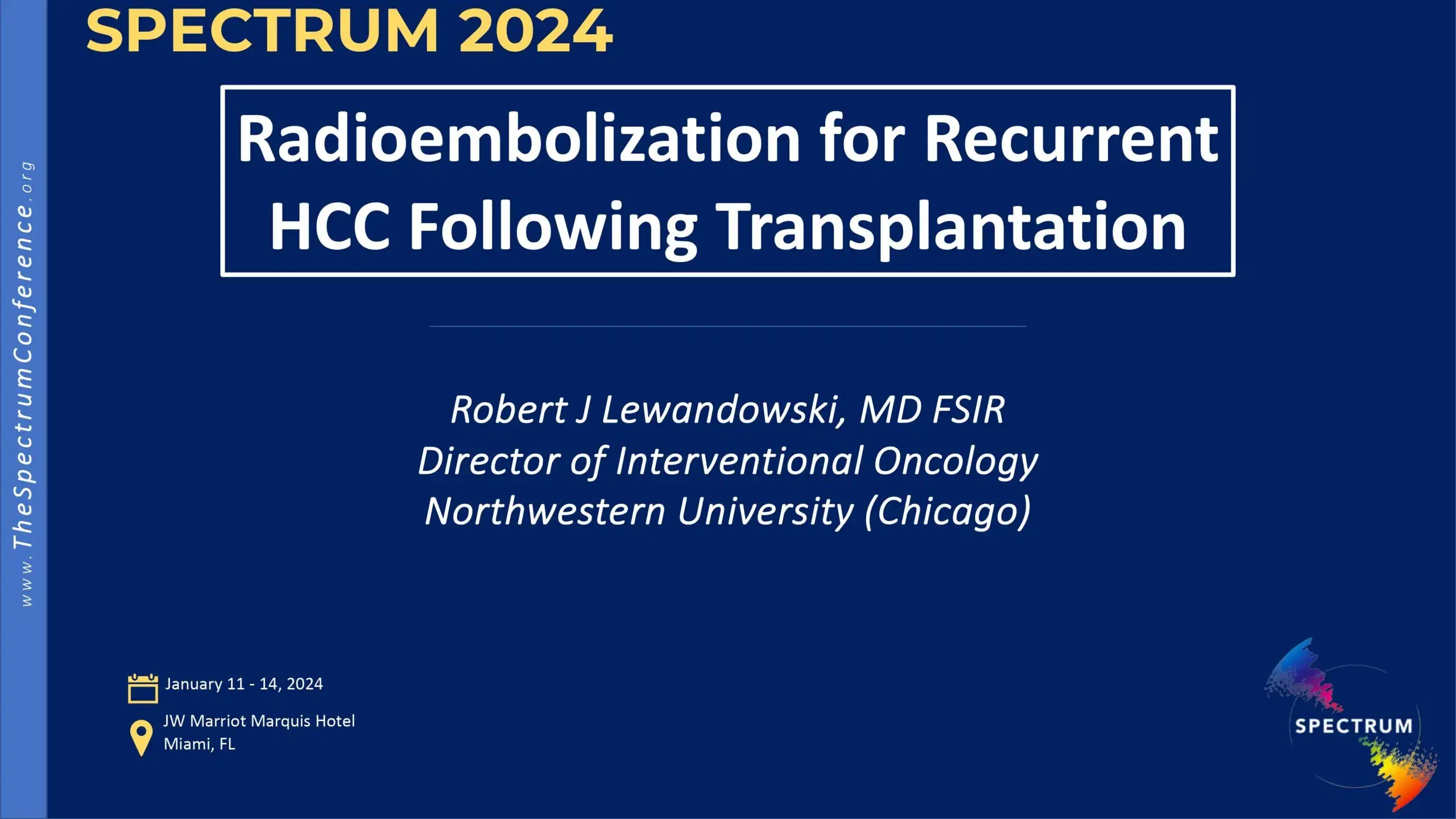 2024 SPECTRUM | Radioembolization for recurrent HCC following transplantation