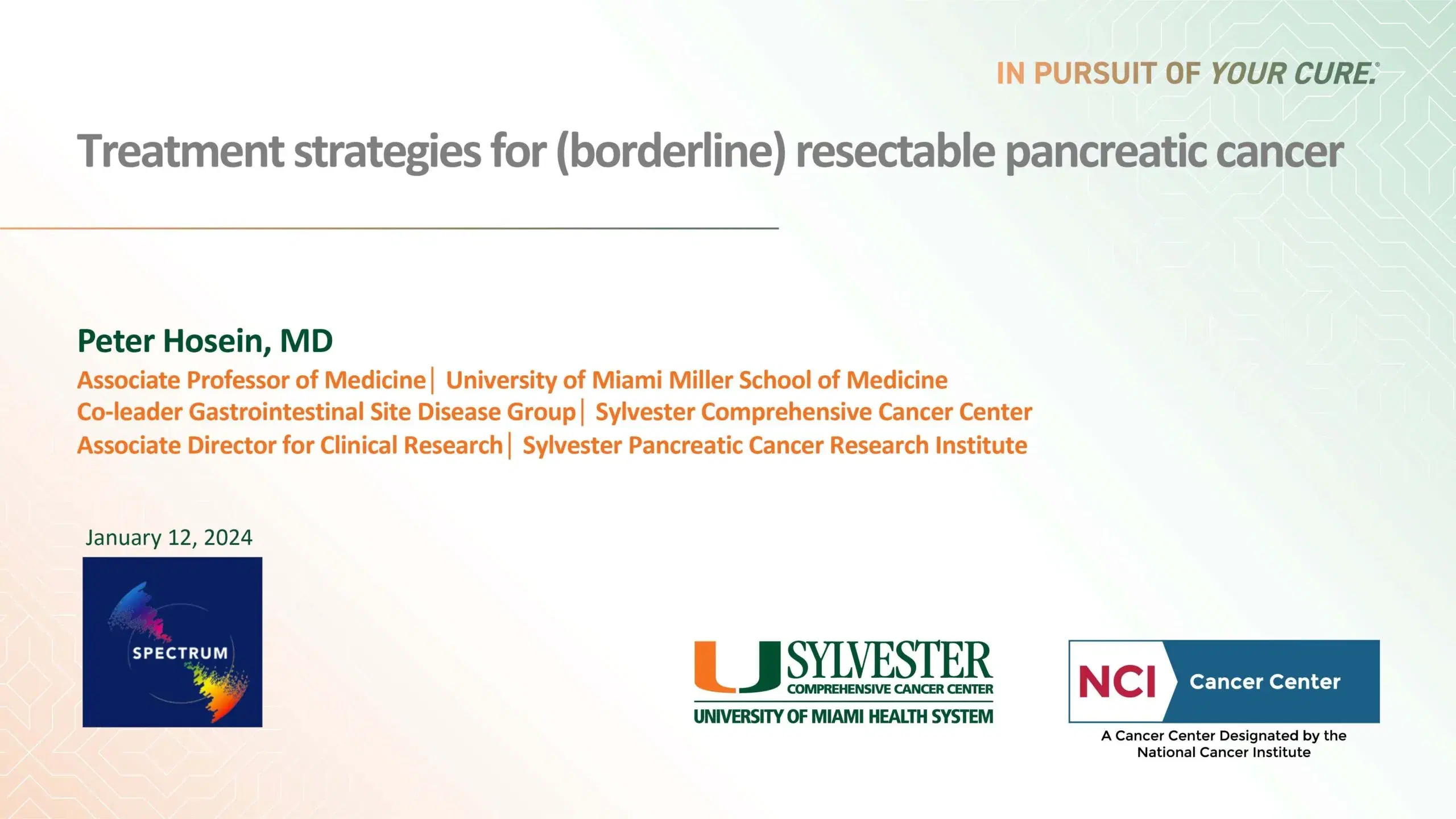 2024 SPECTRUM | Treatment strategies for borderline resectable patients