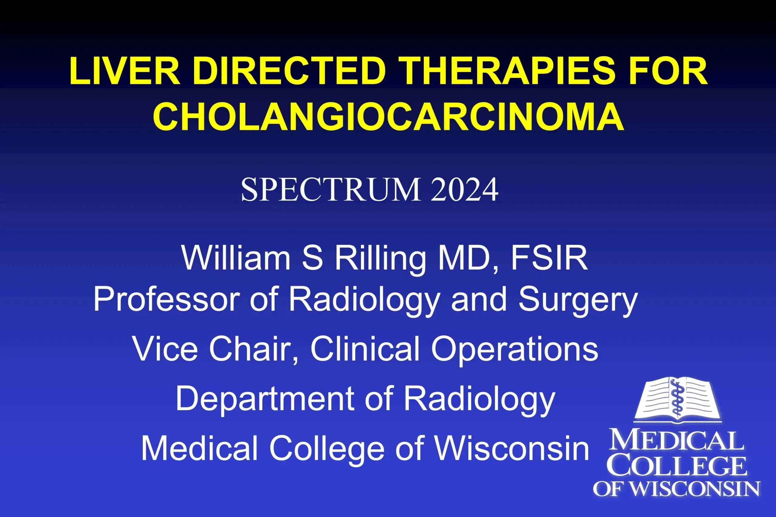 2024 SPECTRUM | Locoregional treatments in Cholangiocarcinoma