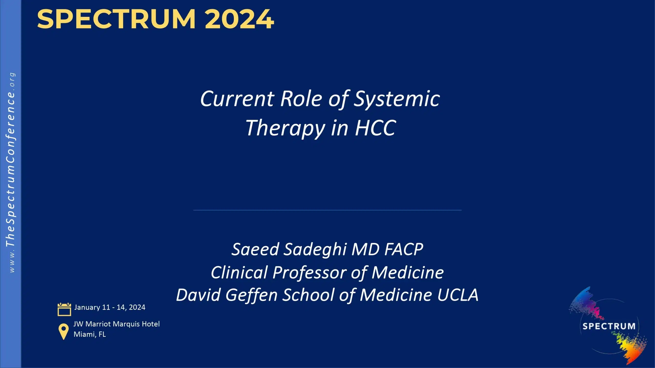 2024 SPECTRUM | Current role of systemic therapy in HCC