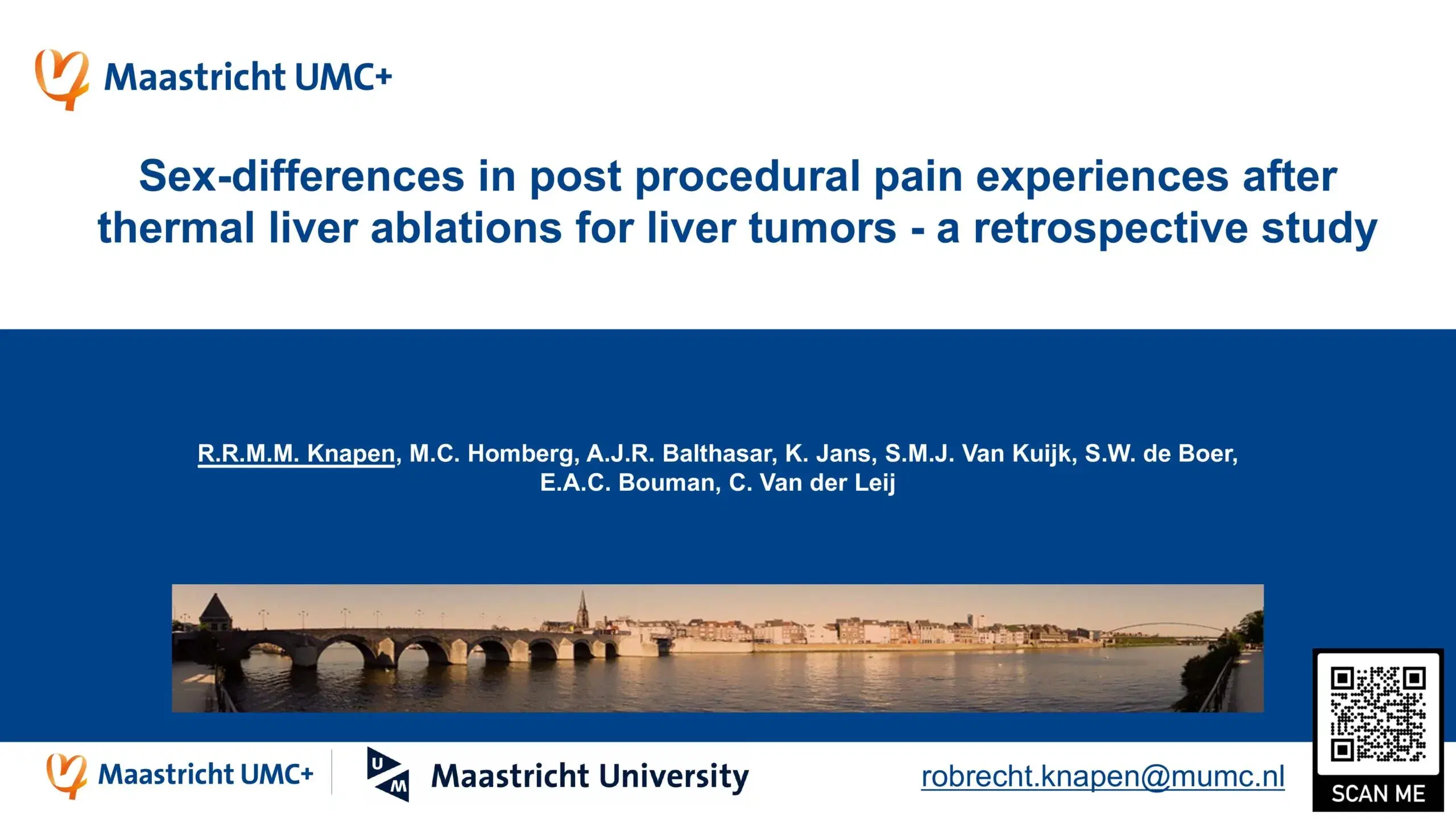 2024 SPECTRUM | Sexual Differences in the Experience of Acute Post Procedural Pain after Thermal LIver Ablations; a Retrospective Study
