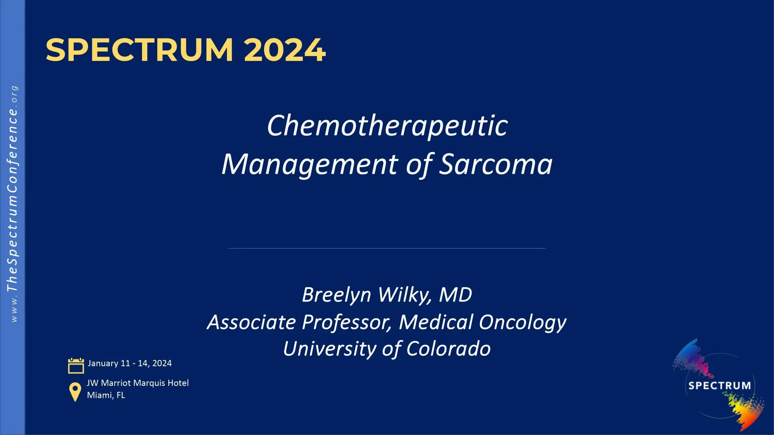 2024 SPECTRUM | Chemotherapeutic management of sarcoma