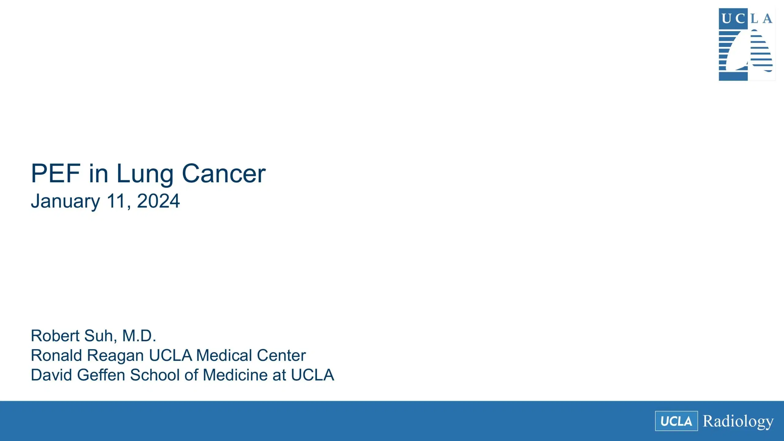 2024 SPECTRUM | PEF in Lung Cancer