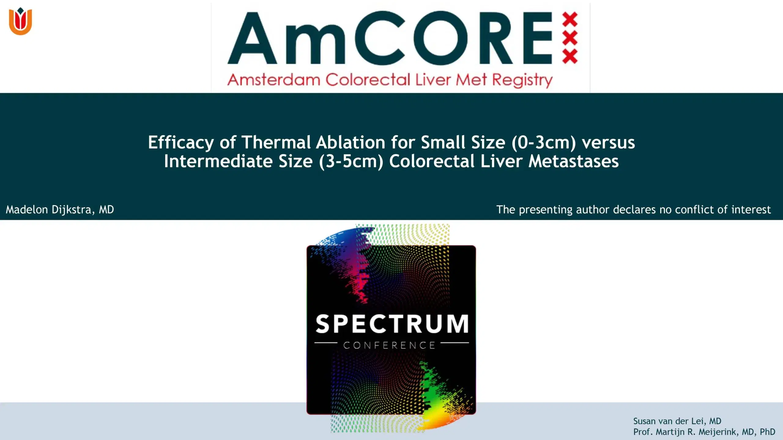 2024 SPECTRUM | Efficacy of Thermal Ablation for Small-Size (0–3 cm) Versus Intermediate-Size (3–5 cm) Colorectal Liver Metastases: Results from the Amsterdam Colorectal Liver Met Registry (AmCORE)