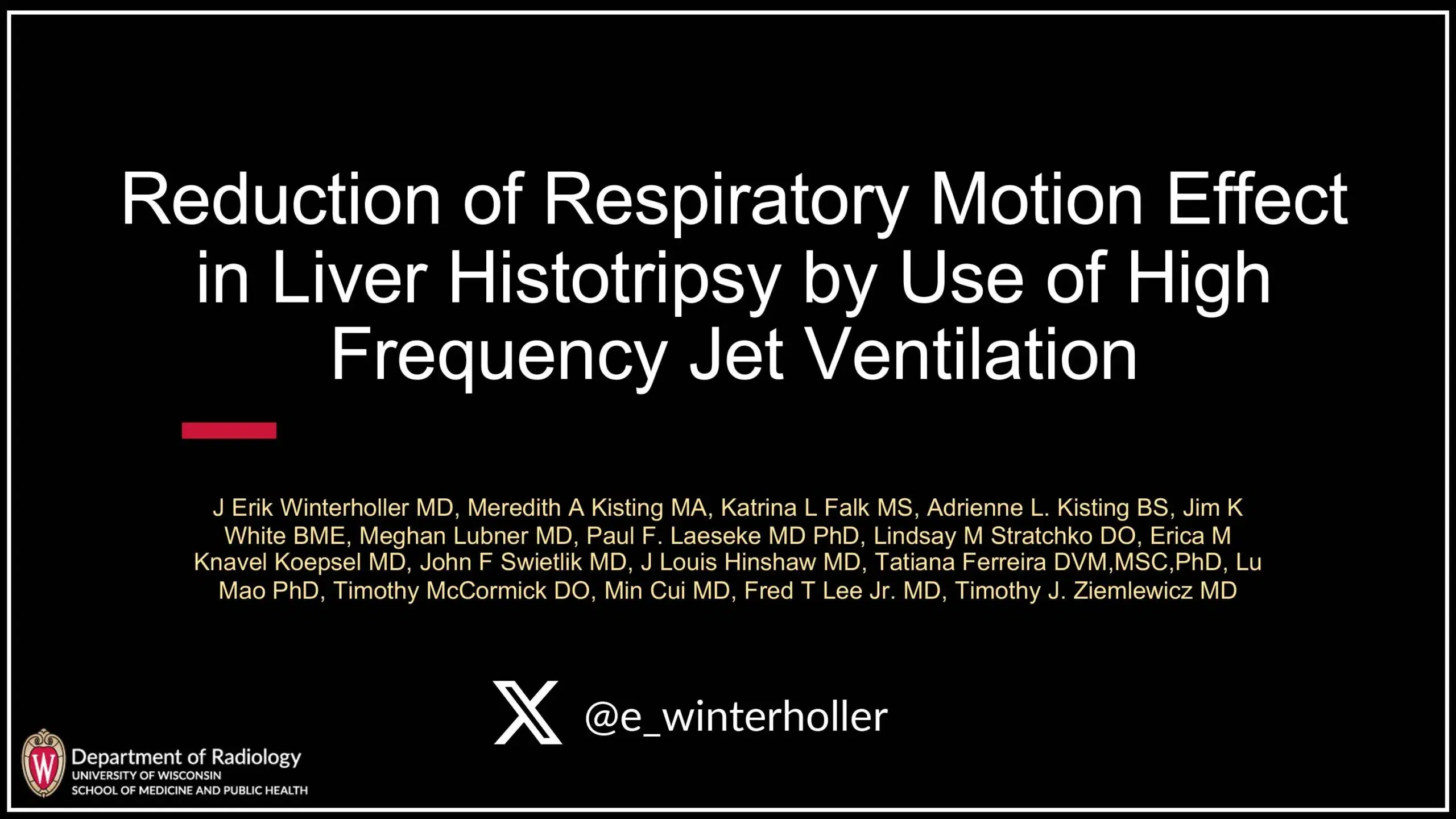 2024 SPECTRUM | Reduction of Respiratory Motion Effect on Histotripsy Treatment Zones Using High Frequency Jet Ventilation