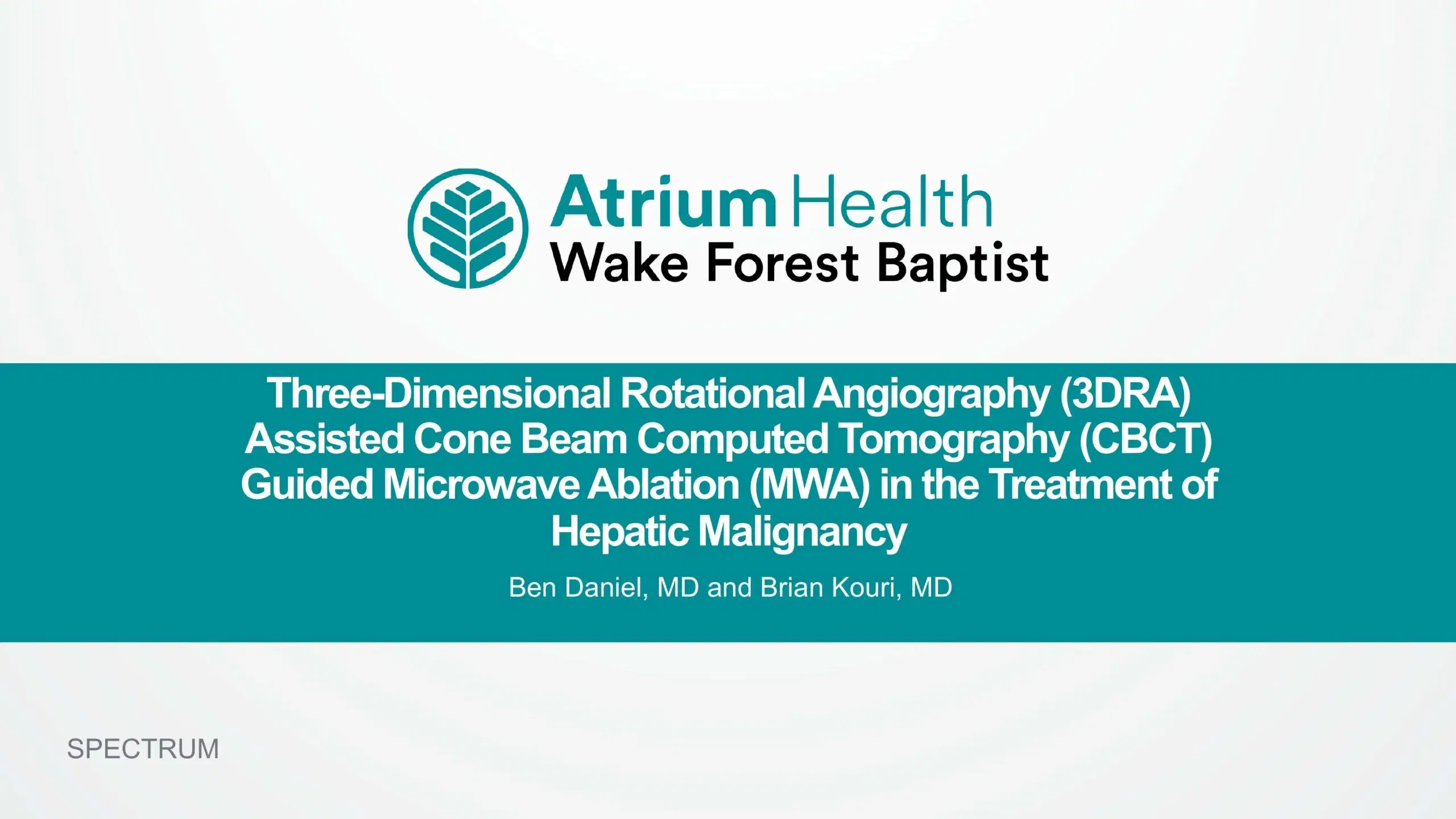 2024 SPECTRUM | Three-Dimensional Rotational Angiography (3DRA) Assisted Cone Beam Computed Tomography (CBCT) Guided Microwave Ablation (MWA) in the Treatment of Hepatic Malignancy