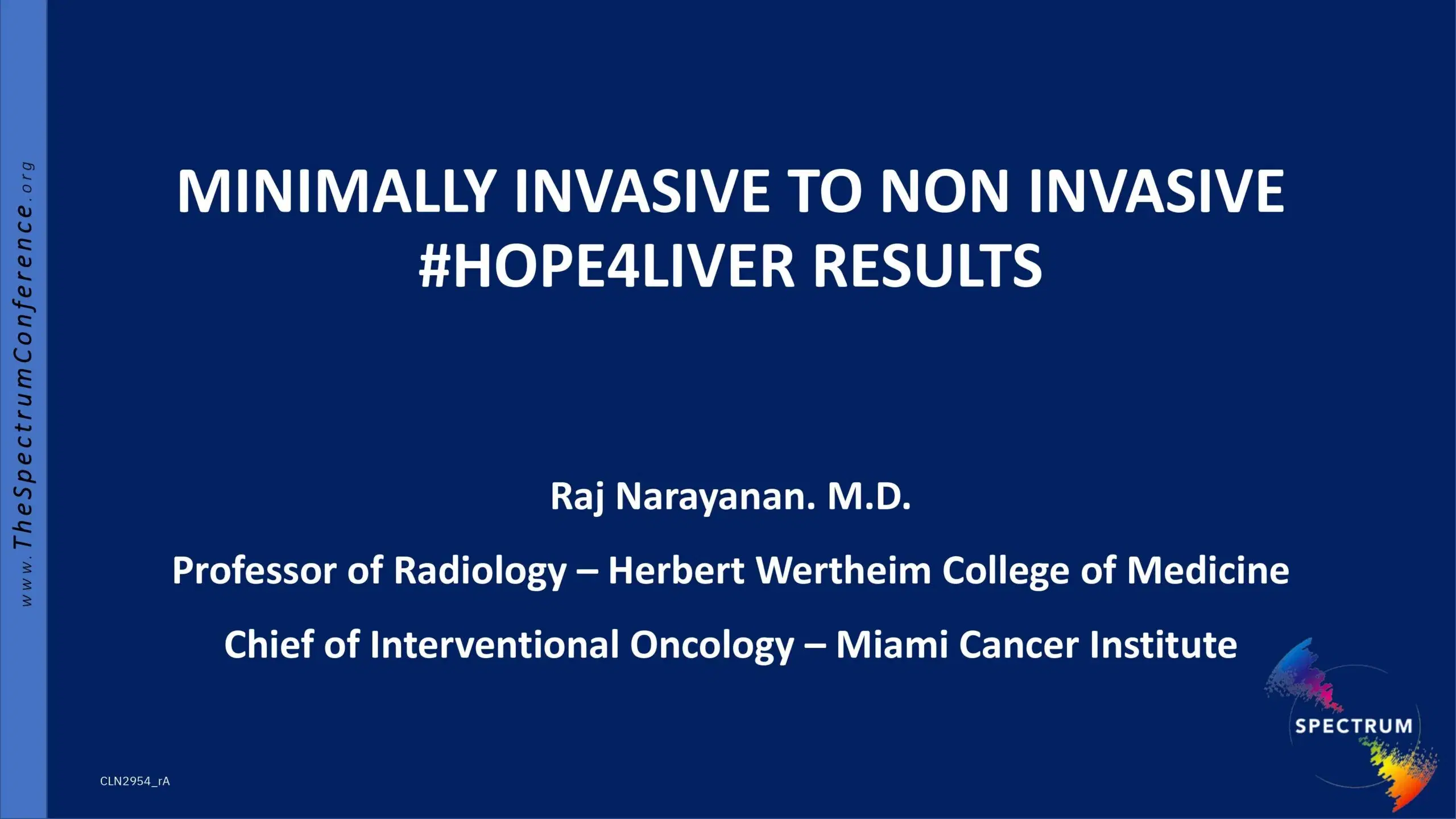 2024 SPECTRUM | Minimally Invasive to Noninvasive- HOPE 4 LIVER Results