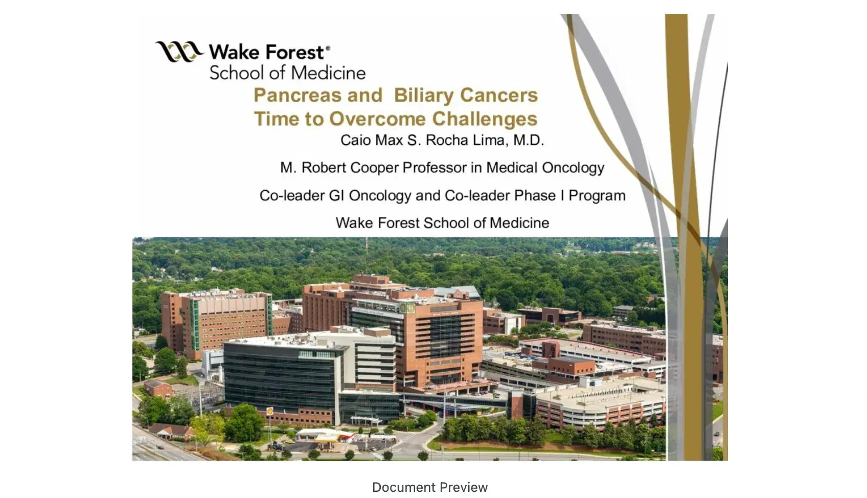 2024 MCM | Pancreas and Biliary Carcinomas: Novel Advances