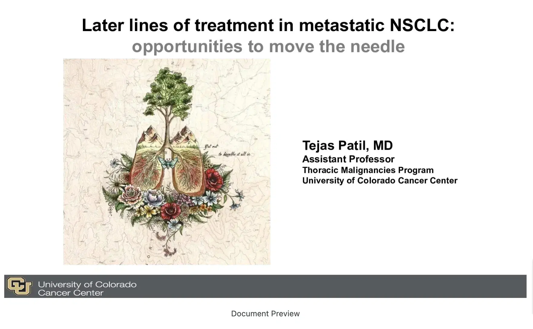 2023 MLS Denver | Later lines of Treatment for NSCLC