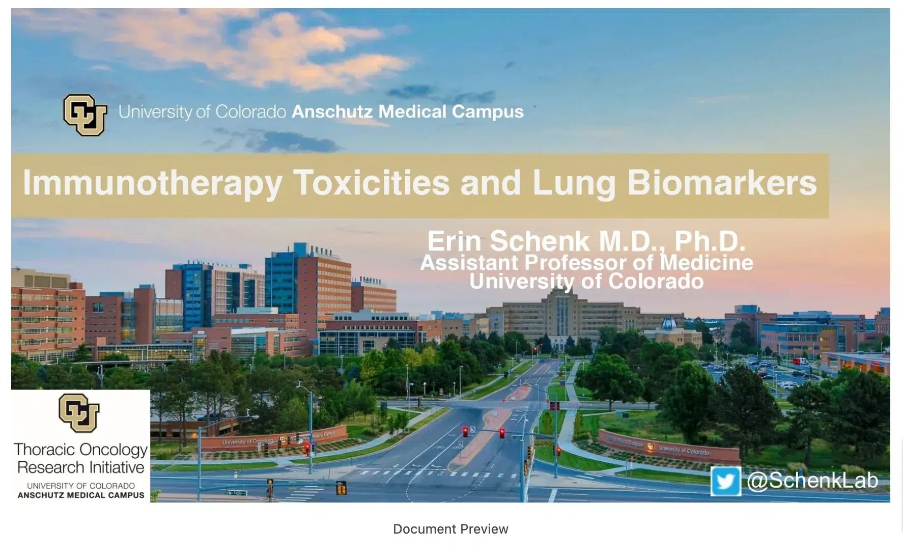 2023 MLS Denver | Immunotherapy Toxicities and Lung Biomarkers