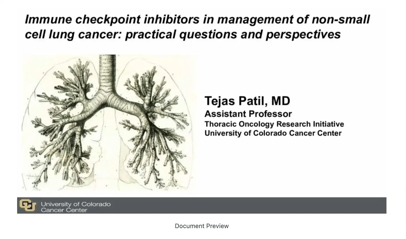 2022 MLS Denver | Lung Immunotherapy