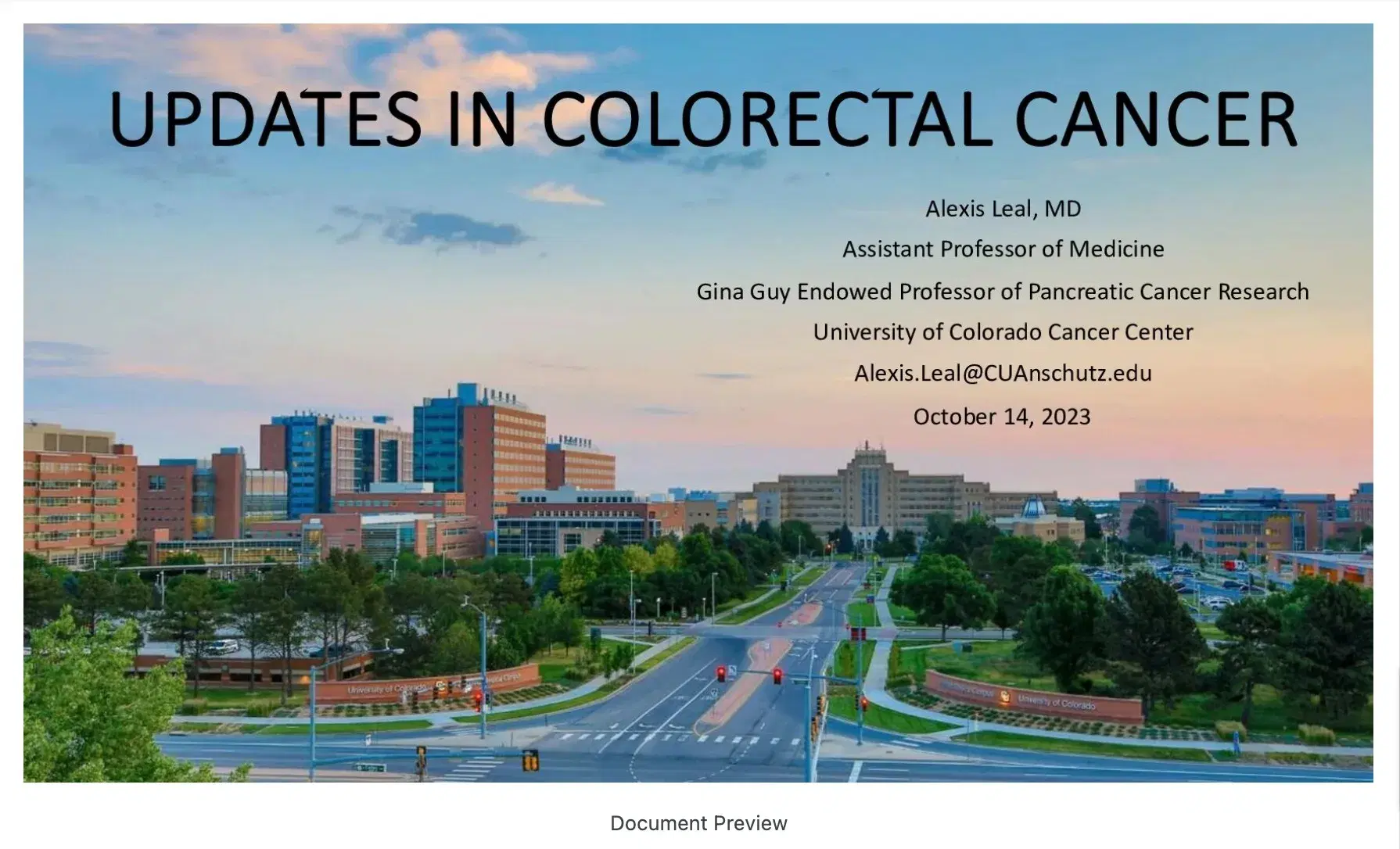 2023 MLS Denver | Colon Cancer Updates