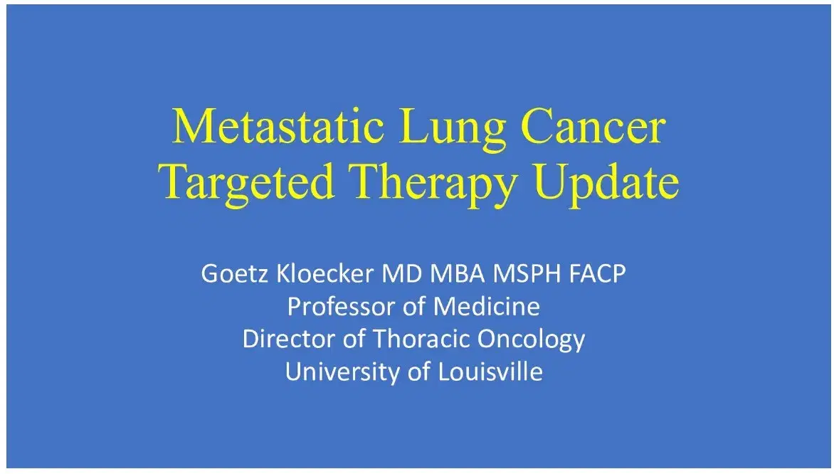 Metastatic Targeted Therapy Updates