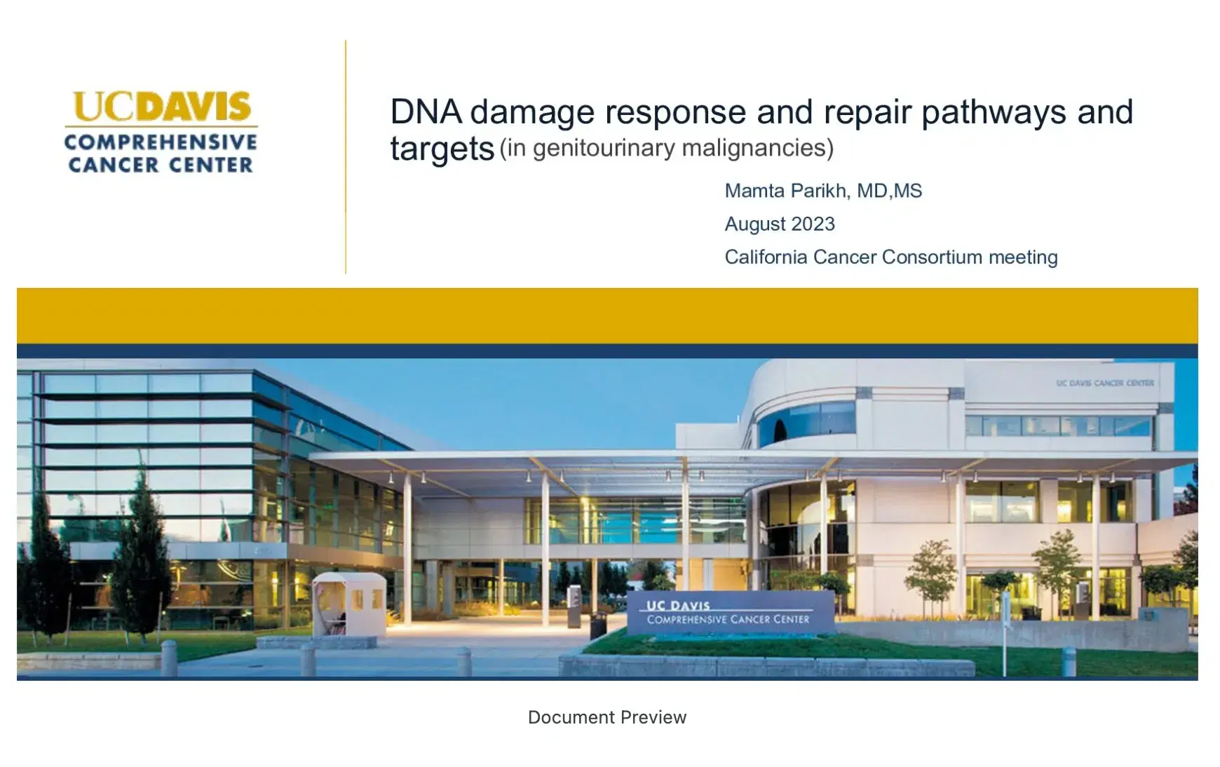 2023 CCC | DDR and DNA-Repair Pathways and Targets